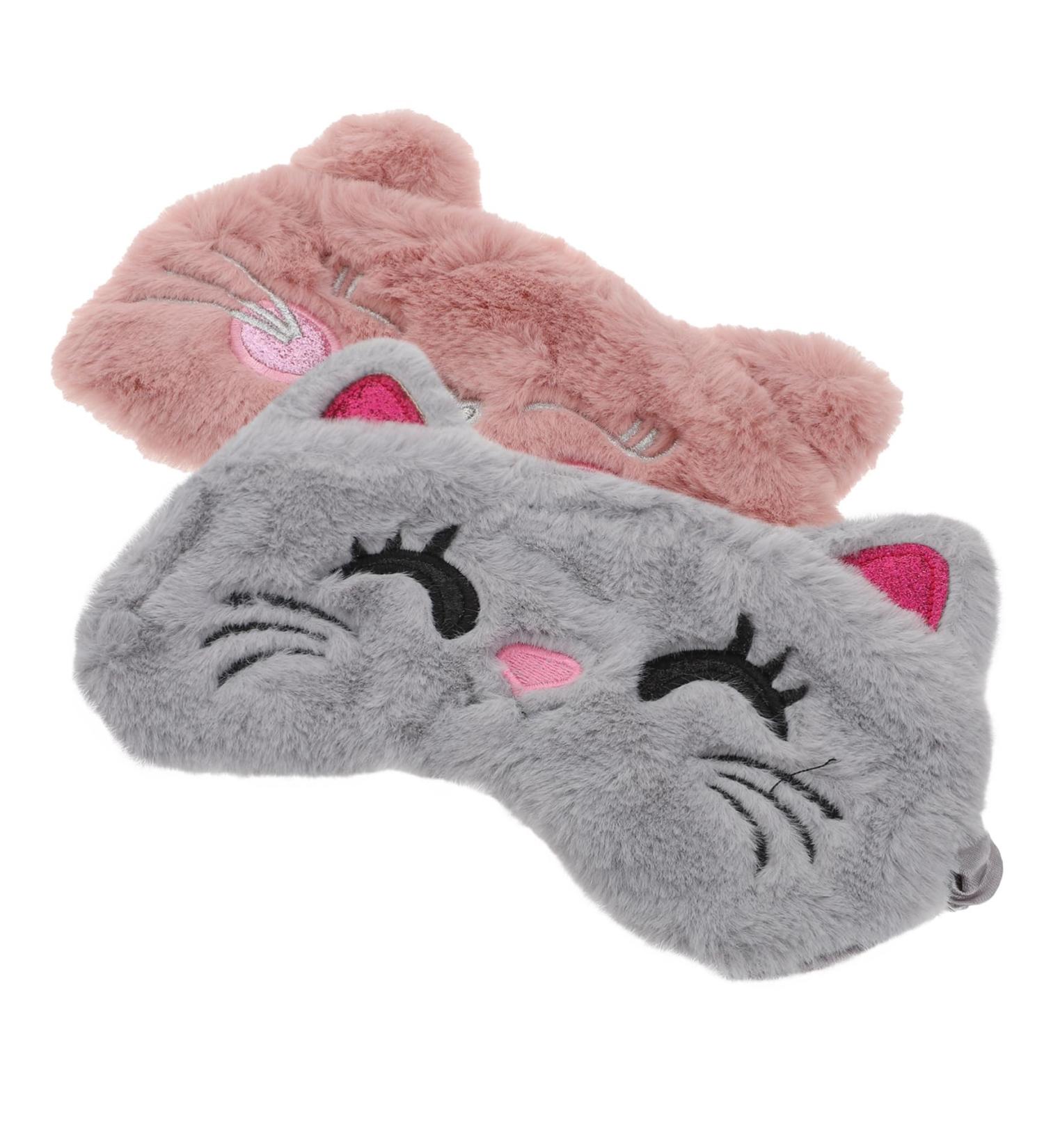 Buy 2pcs Cartoon Sleep Masks for Kids | Breathable Satin Blindfolds | Eye Block Out Light | Koala Plush Design - Perfect for Sleep | Assorted Colors - Buy Online on GoSupps.com