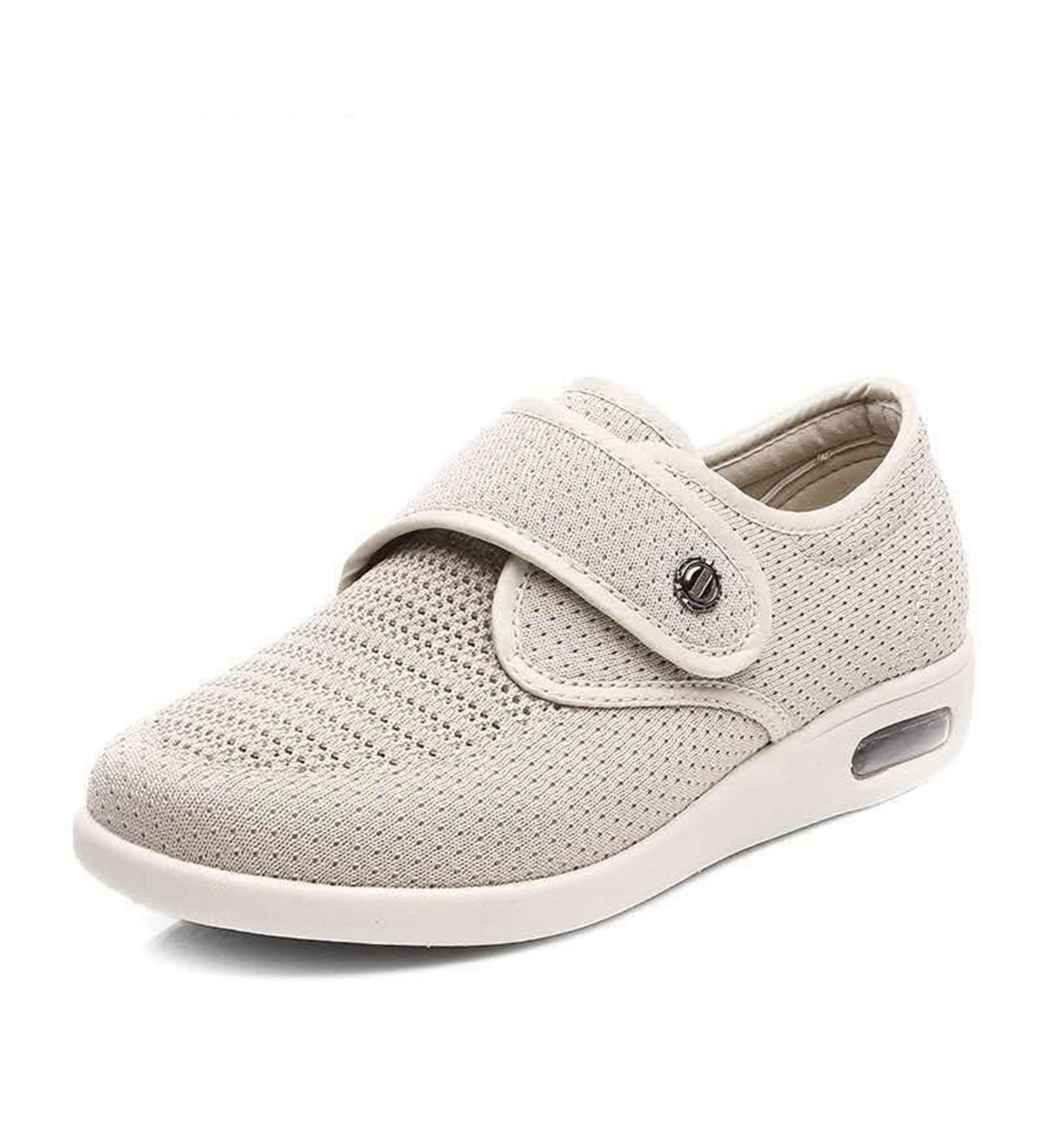 Comfortable Diabetic Shoes for Men and Women - Breathable, Swollen Feet & Edema Support - Size 9.5 Beige - Buy Online on GoSupps.com