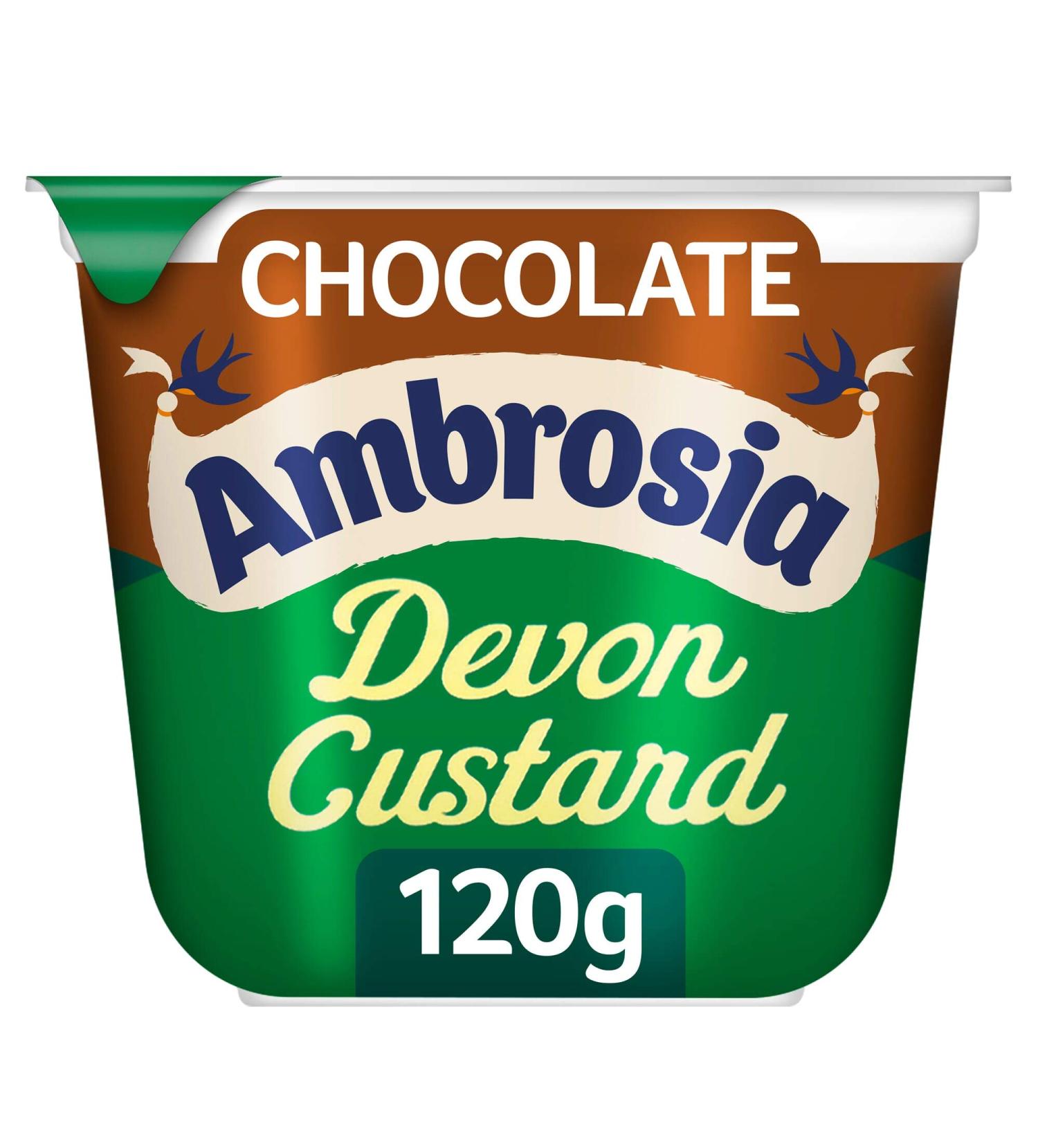 Ambrosia Chocolate Flavour Custard Pots - 12 pack (120g each) - Buy Online on GoSupps.com