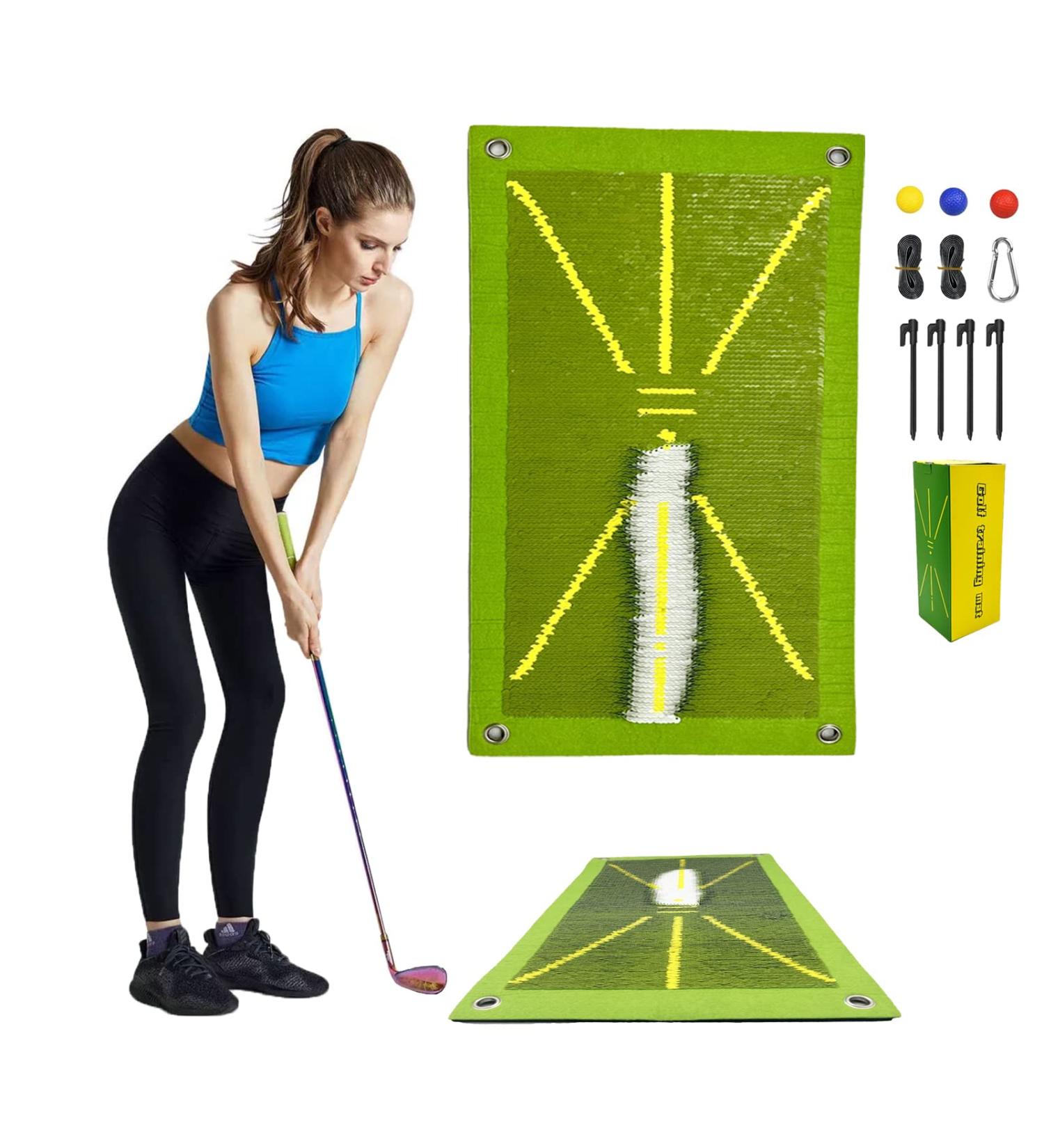 Golf Mat for Outdoor/Indoor Practice - Swing Path Detection & Feedback Training Aid - Buy Online on GoSupps.com