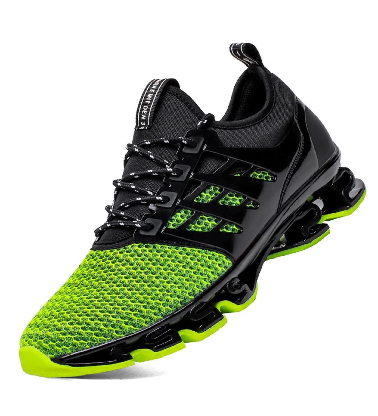 SKDOIUL Mens Sport Running Shoes - Breathable Mesh Trail Runners Fashion Sneakers (Size 10.5, 8066-Green) - Buy Online on GoSupps.com