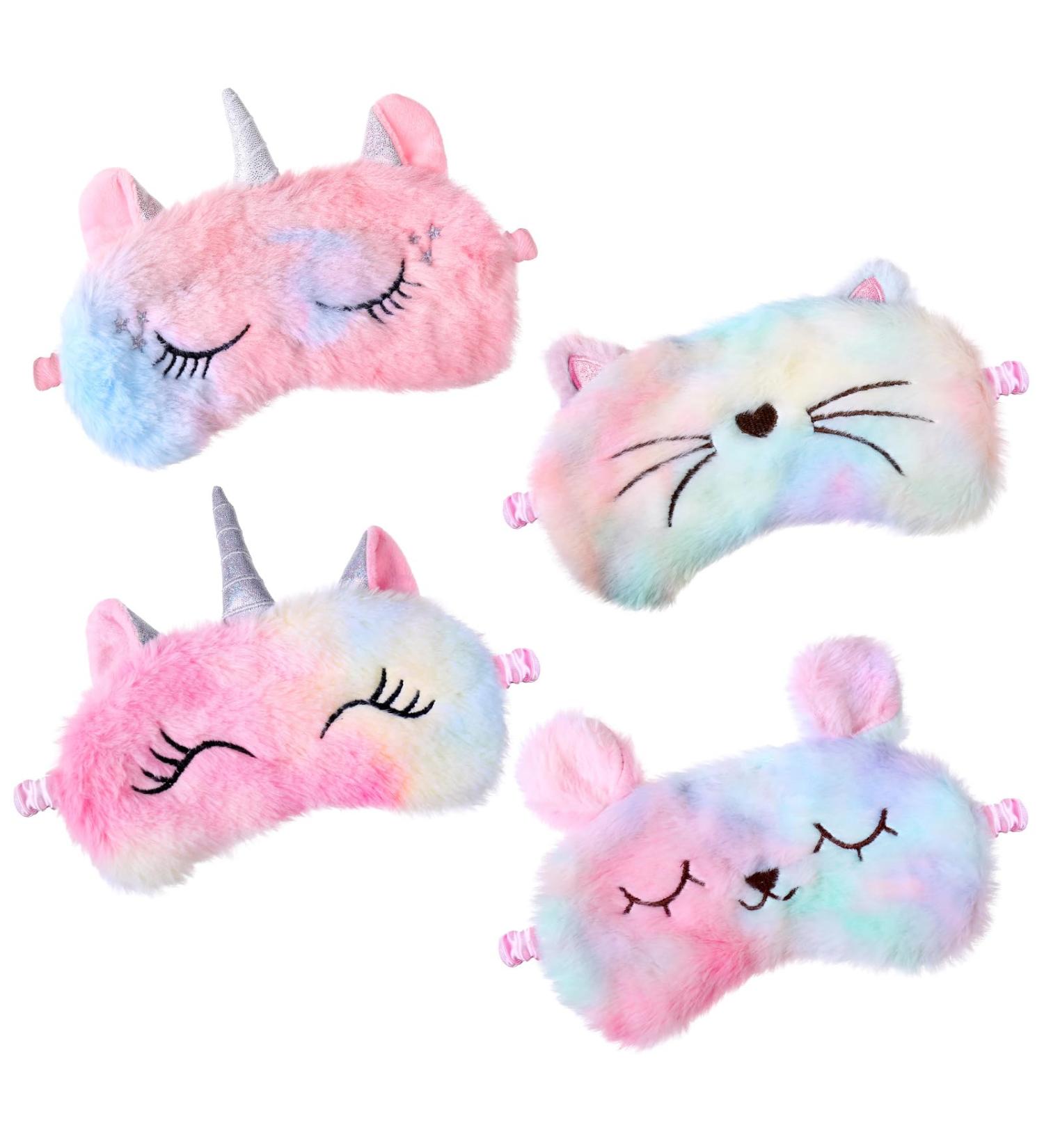 Firtink Sleep Masks for Kids - 4 Piece Unicorn & Funny Sleep Mask Set for Girls & Boys | Perfect for Sleeping Travel & Pajama Parties - Buy Online on GoSupps.com