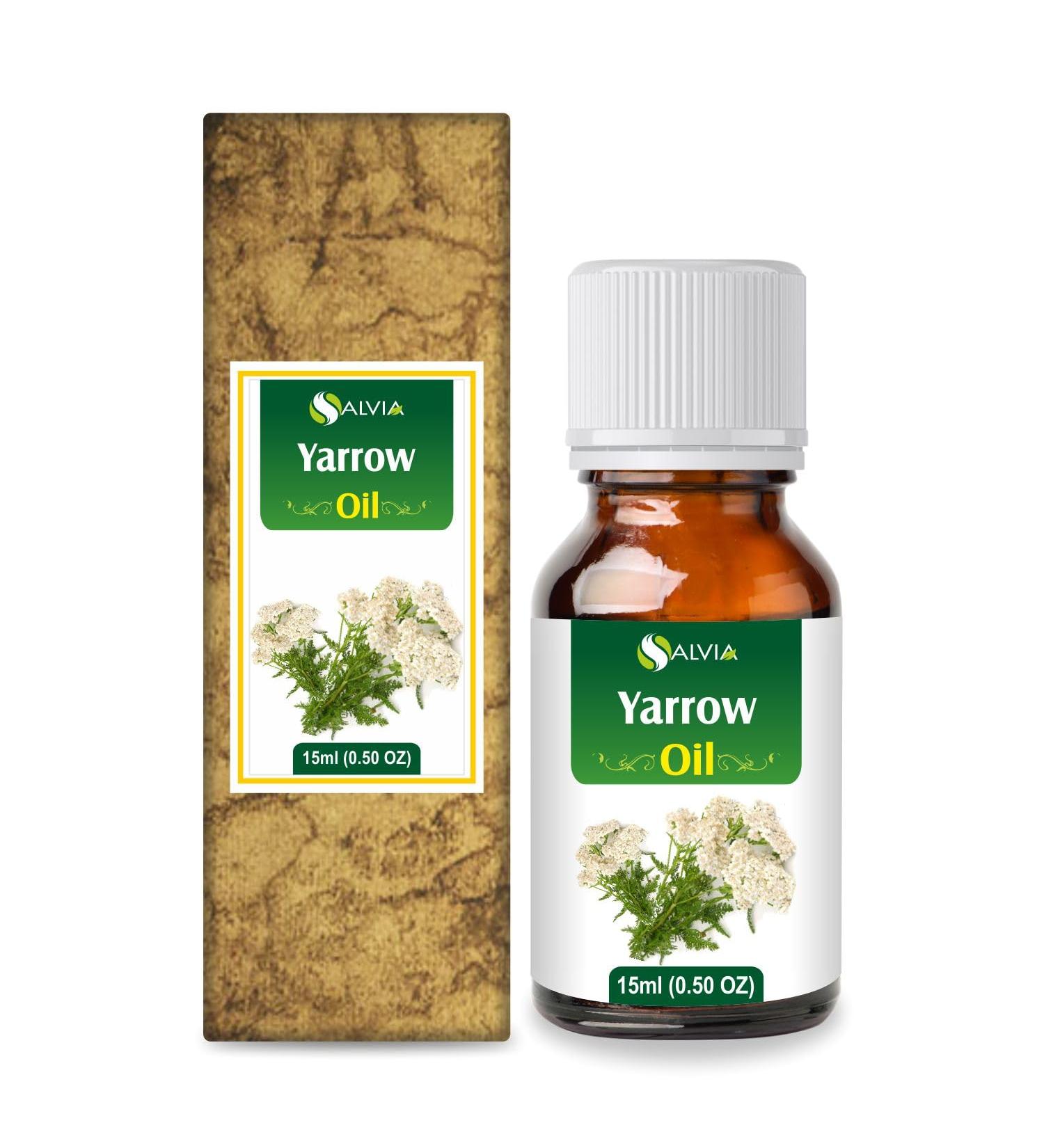 Yarrow Essential Oil - Pure & Natural Undiluted Therapeutic Grade Aromatherapy Oil (0.5 Fl Oz) - Premium Quality Achillea millefolium for International Shipping - Buy Online on GoSupps.com