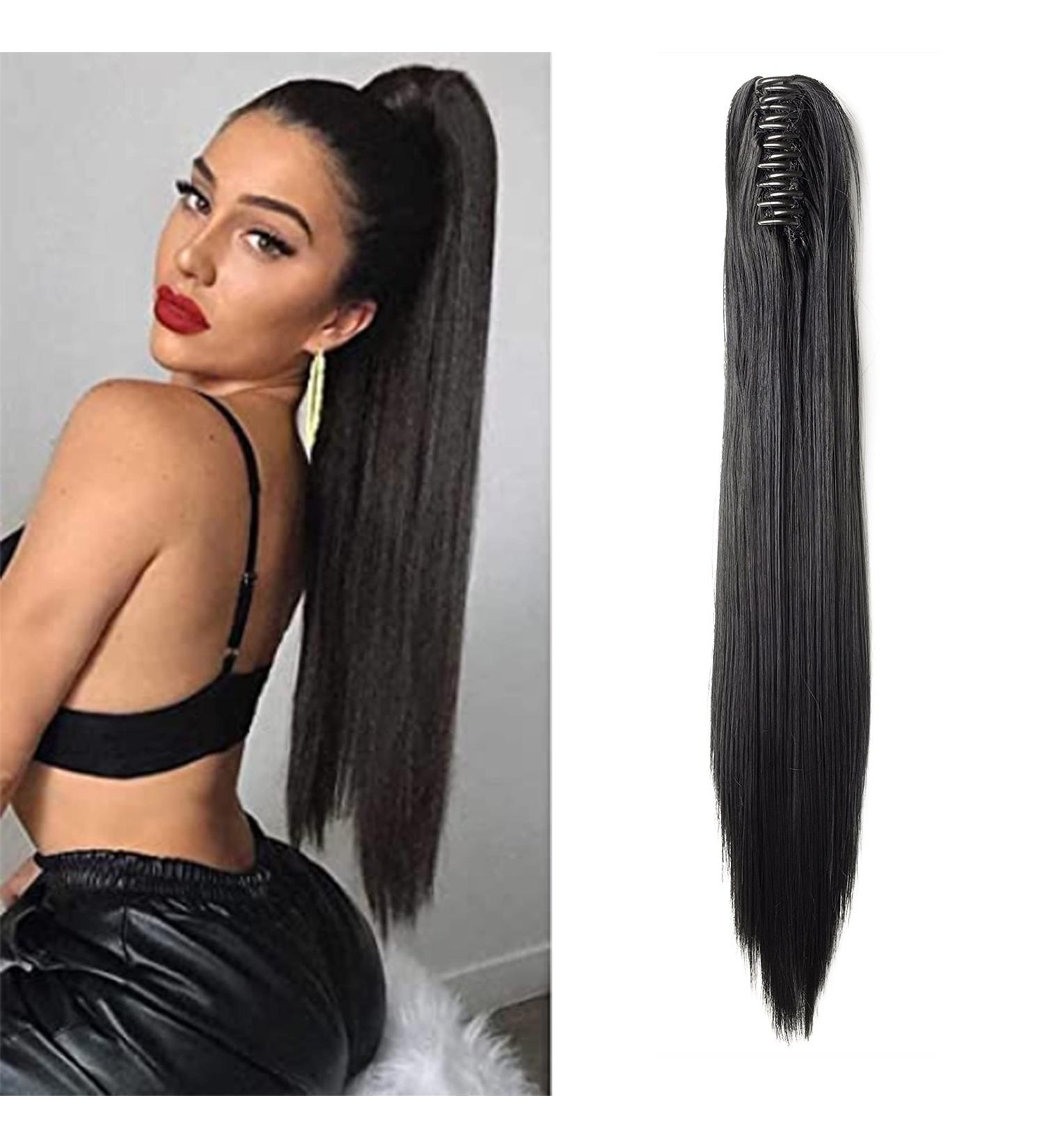 Buy Sego Ponytail Braid Extension - 53 cm Human Hair Voluminous Smooth Black - International Shipping Available! - Buy Online on GoSupps.com