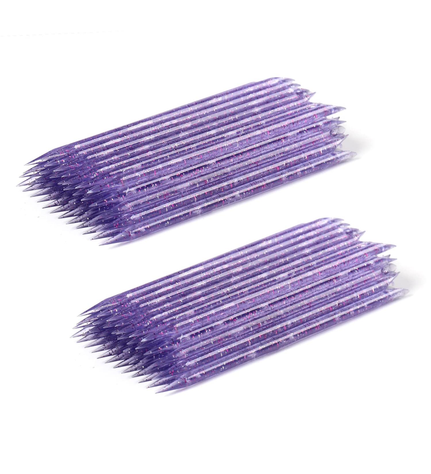 200Pcs Disposable Nail Care Cuticle Pusher Bulk | Crystal Cuticle Pusher for Fingernail | Cleaning Cuticle Stick - Purple - Buy Online on GoSupps.com