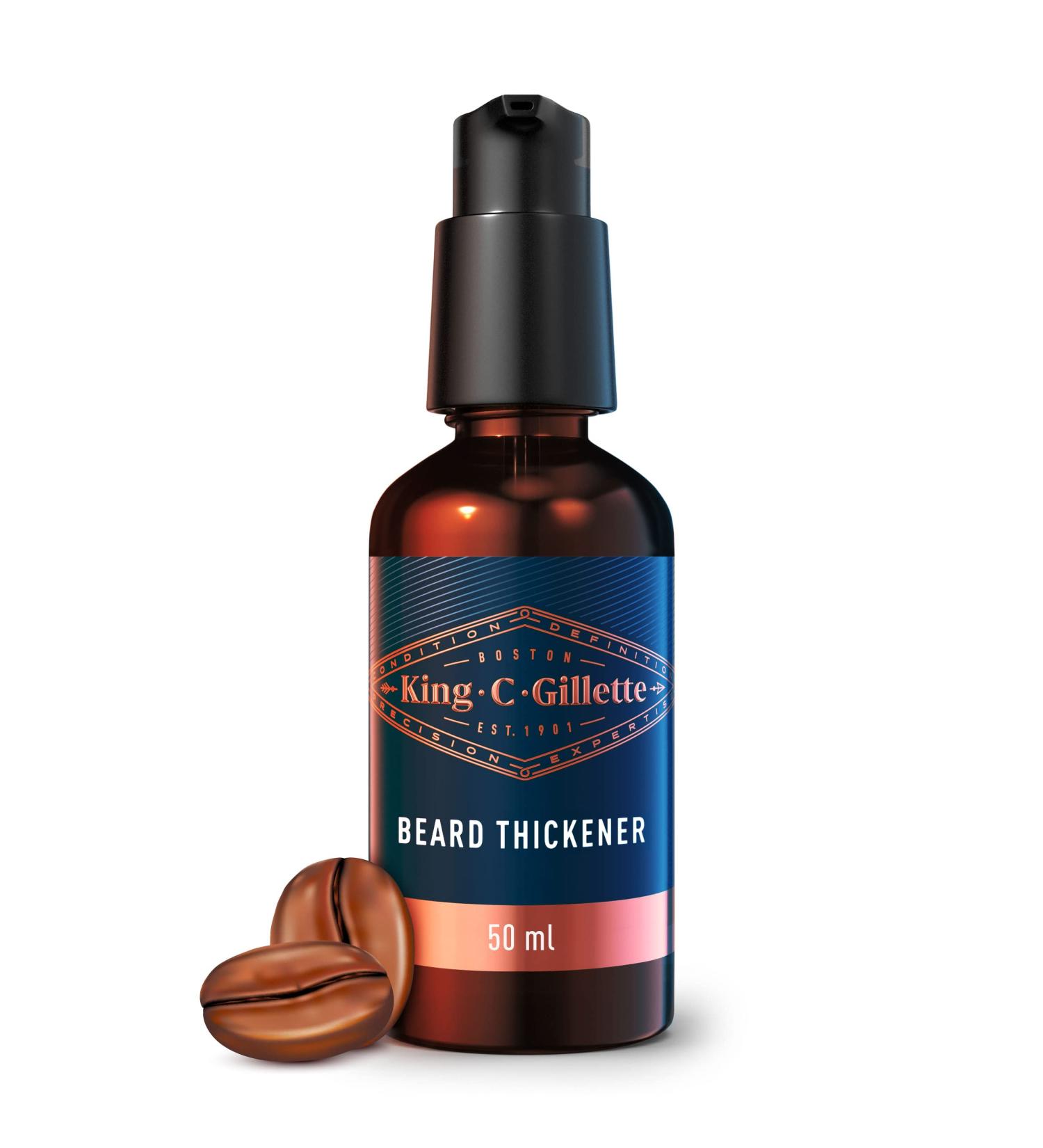 King C. Gillette Beard Thickener with Vitamin B Complex and Caffeine 1.7oz - Buy Online on GoSupps.com