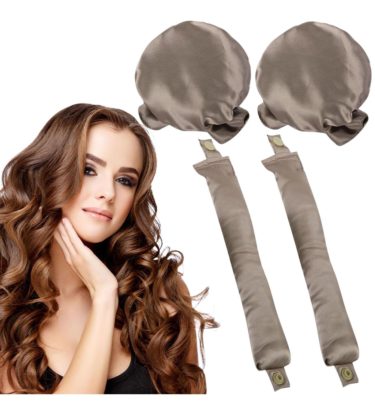 KEYRI 2PCS Heatless Hair Curler Heatless Curling Set Heatless Curlers Headband with Hairnet No Heat Hair Curlers for Long/Medium Hair Sleeping Overnight Lazy Curlers DIY Hair Styling Tools (Champagne) - Buy Online on GoSupps.com