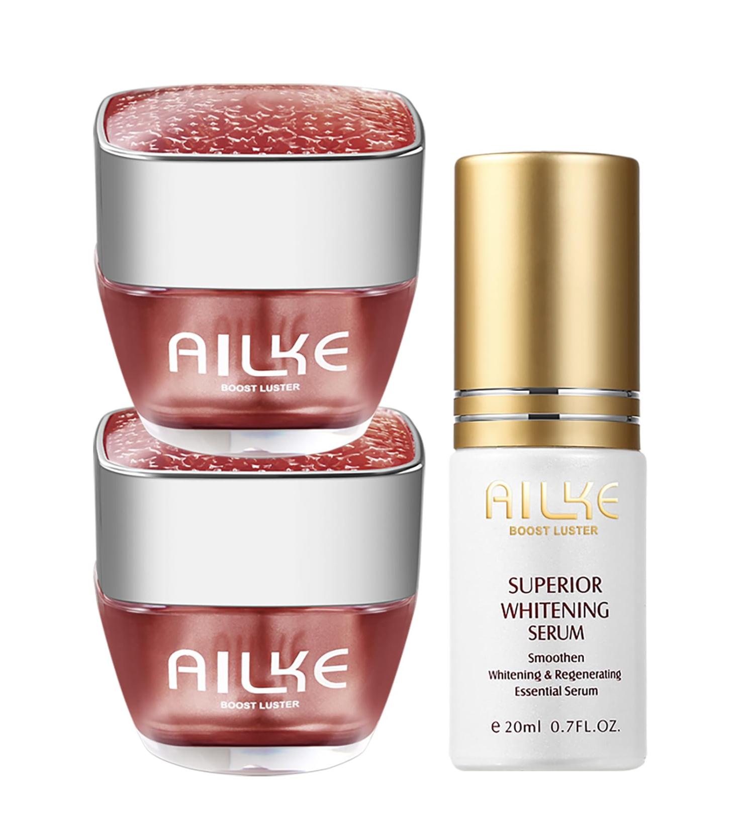 AILKE BOOST LUSTER AILKE 3 in 1 Set with Whitening Serum Correction Cream for Dark Spots Face Cream for Freckle Removal Reduces Sun Spots & Age Spots - Buy Online on GoSupps.com