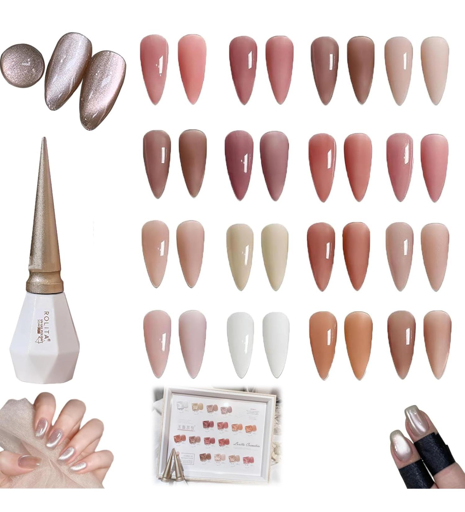 Rolita Gel Polish 2024 New 16 Colors Nude Gel Polish Rolita Nail Polish Glitter Crystal Gel Nail Polish Jelly-Colored Nail Polish Cat Eye Gel Nail Polish Quick Dry Nail Polish (0.06 Fl Oz MIX*16) 0.06 Fl Oz Mix*16 - Buy Online on GoSupps.com