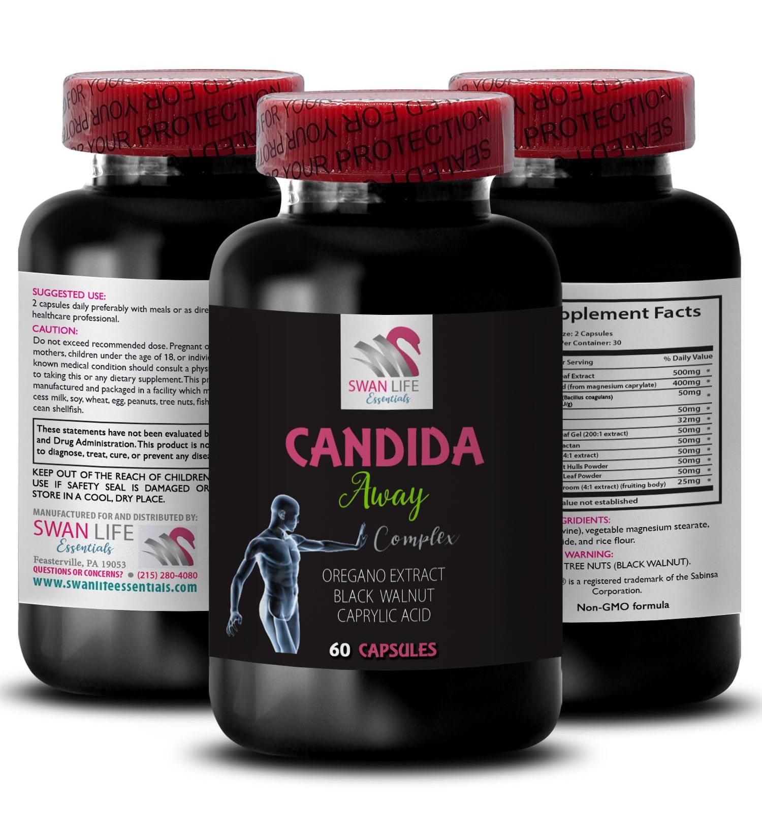 Buy Candida Away Complex - Herbal Digestive Care Supplement for Gut Health & Balance | 60 Capsules - Buy Online on GoSupps.com