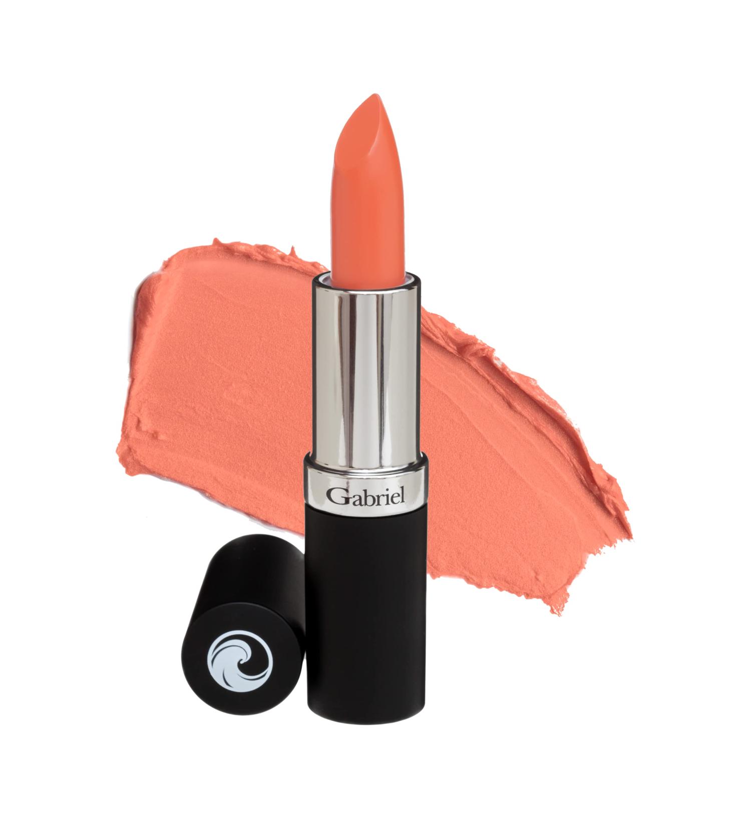 Gabriel Cosmetics Lipstick in Salmon - Medium Orange/Warm Cr me | Natural Paraben-Free Vegan Lip Color | Infused with Jojoba Seed Oil and Aloe | Long-Lasting | 0.13 Oz - Buy Online on GoSupps.com
