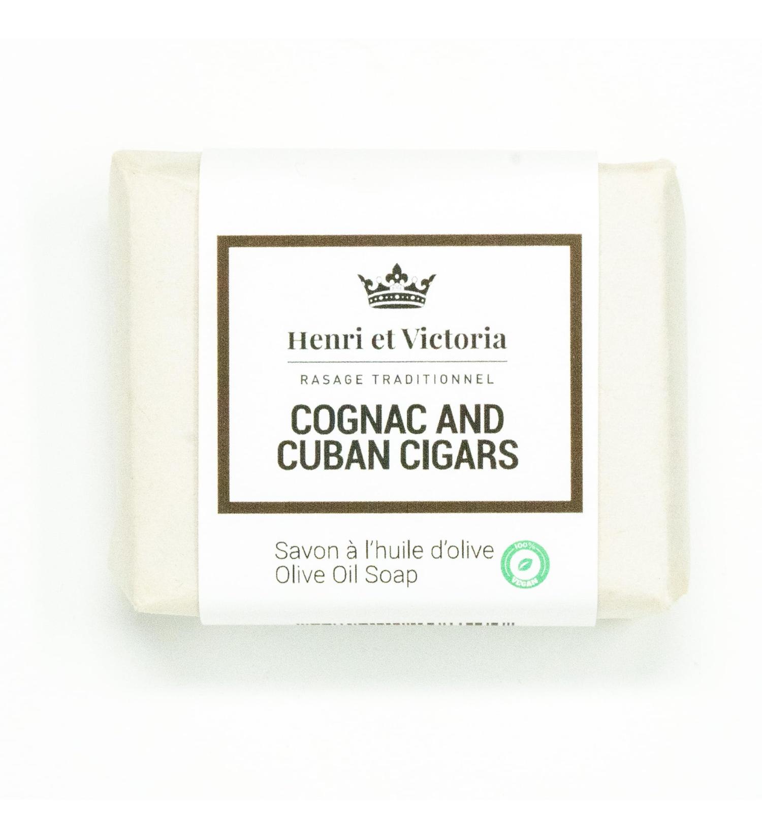 Cognac & Cuban Cigars Olive Oil Soap for Men | Handmade Natural Soap with Cocoa Butter & Castor Oil - Long-Lasting Scent - Buy Online on GoSupps.com