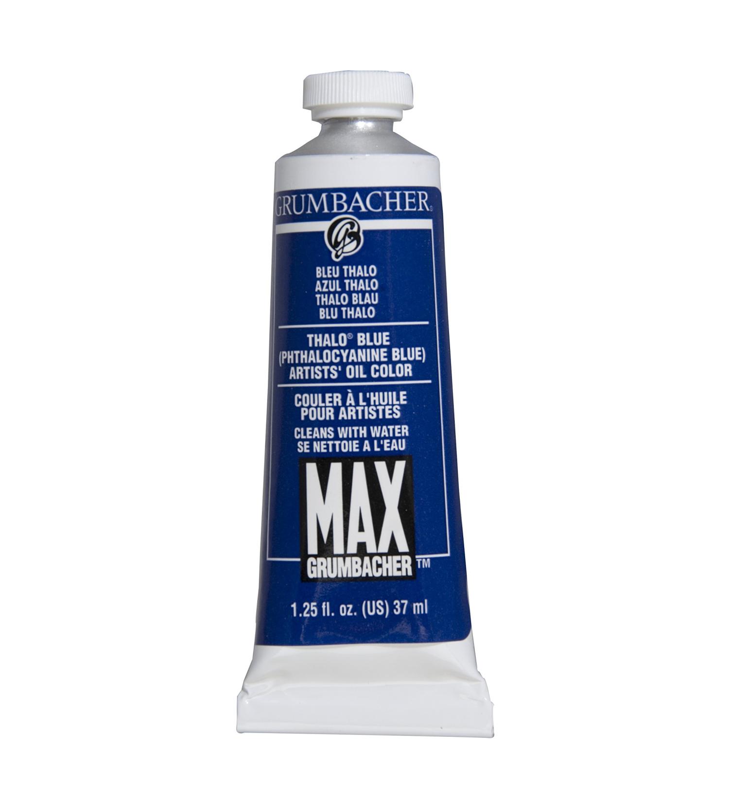 Grumbacher Max Water Miscible Oil Paint  37ml/1.25 oz  Thalo Blue