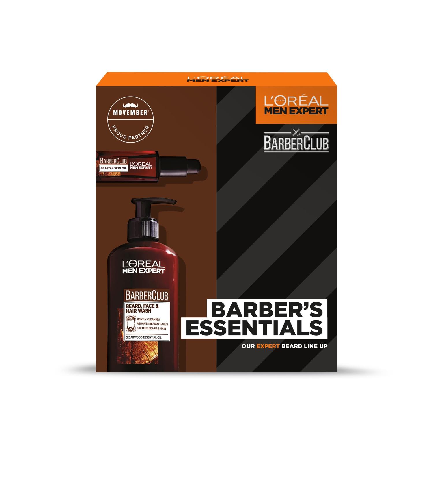 L'Oreal Men Expert - Barber's Essentials Grooming Duo Gift Set Beard Oil & Beard Wash Gift Set for Men - Buy Online on GoSupps.com
