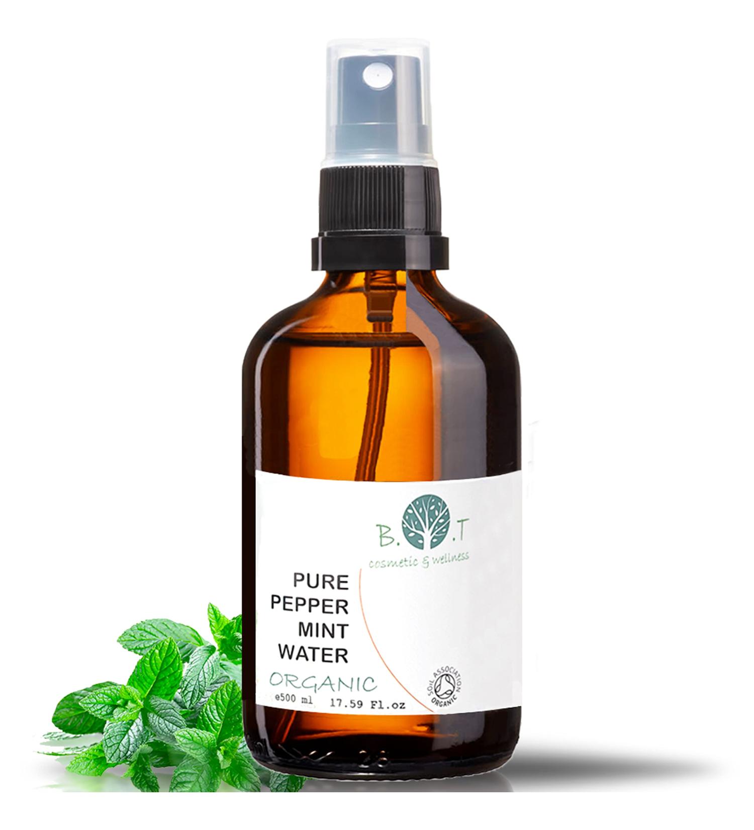 Organic Peppermint Hydrolate 500ml | Skin & Hair Care Soothing & Astringent | Fresh Fragrance Anti-Shed Versatile Use - Buy Online on GoSupps.com
