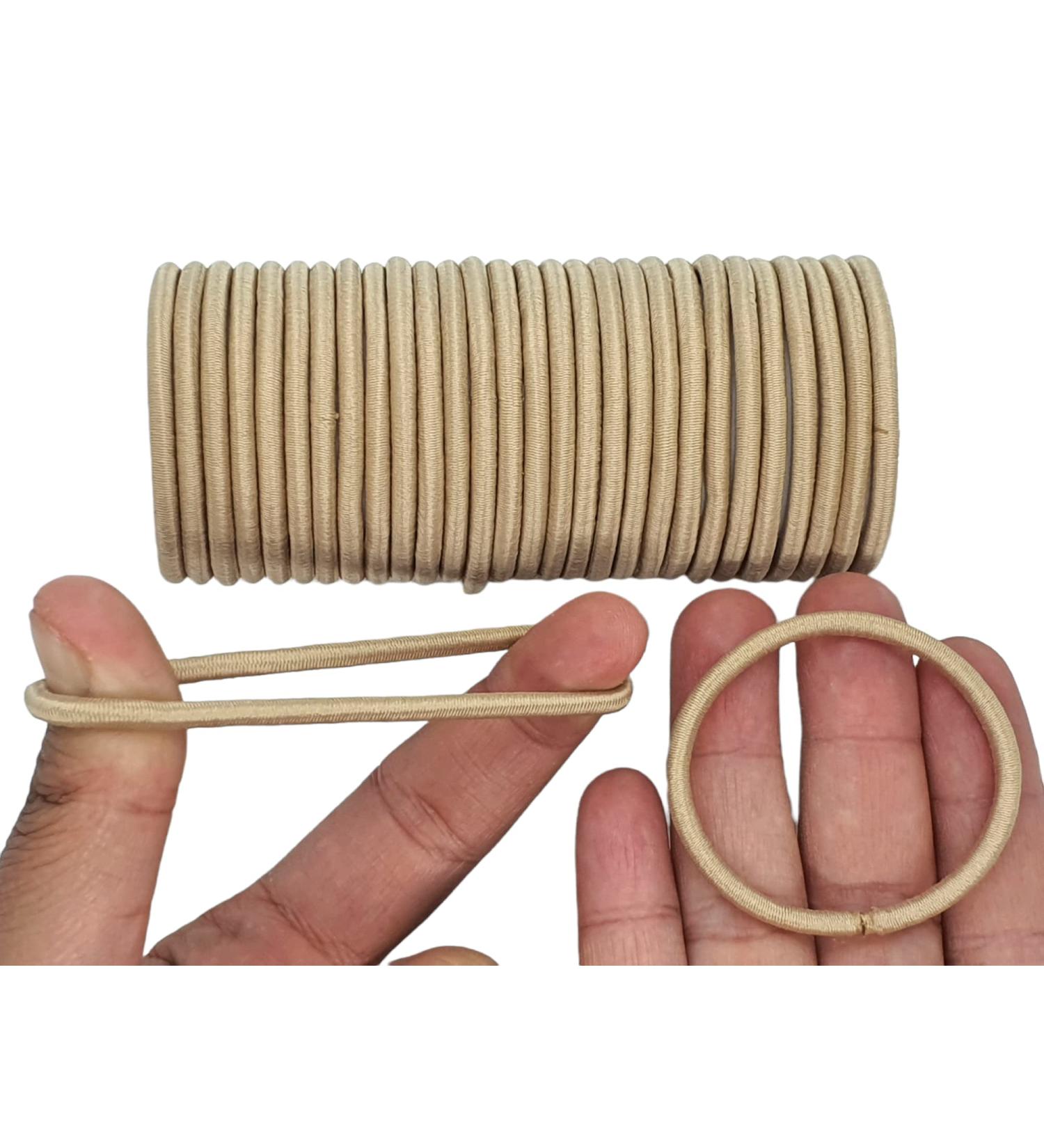 12 PCS Elastic Hair Bands 3mm Elastic Hair Ties Ponytail Holders Bulk Hair Ties No Metal Gentle Elastics for Women Men Girls Kids (Blonde Beige) - Buy Online on GoSupps.com