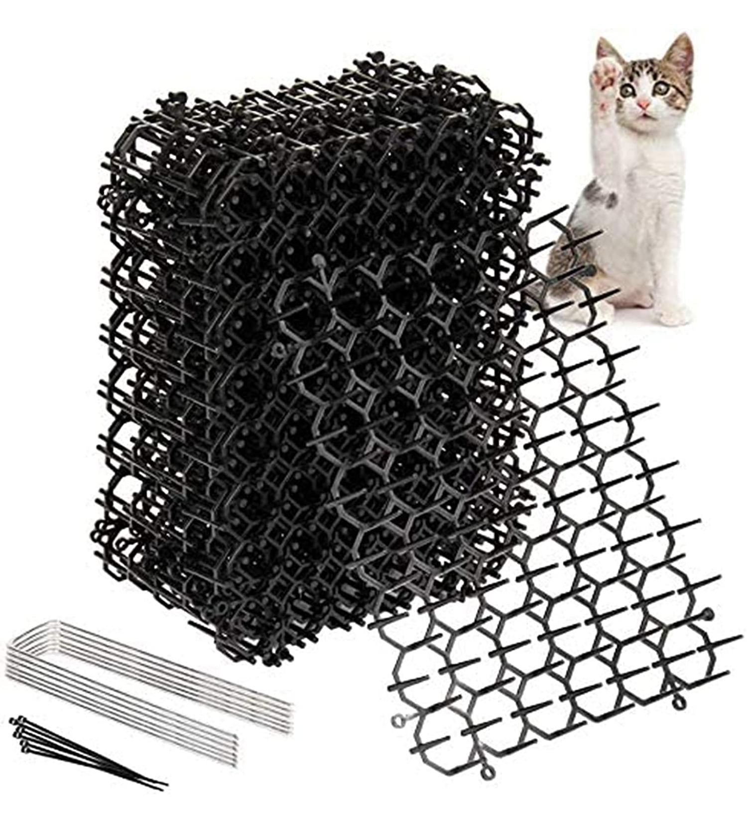 OCEANPAX Cat Repellent Mat 8.47 x 6.3 Inch - 12 Pack Pest Strips with Plastic Spikes for Cats - Includes Staples and Zip Ties - Buy Online on GoSupps.com