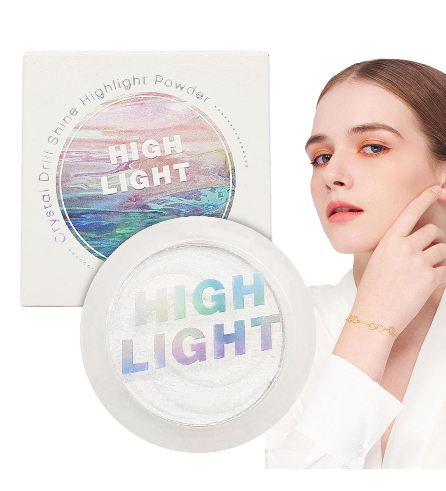 Highlighter Powder Palette - Cheek Highlighter Face Blushes | Silky Texture Long-lasting Stage Daily Shimmer Makeup For Women Hixip Cool Moonlight Color - Buy Online on GoSupps.com
