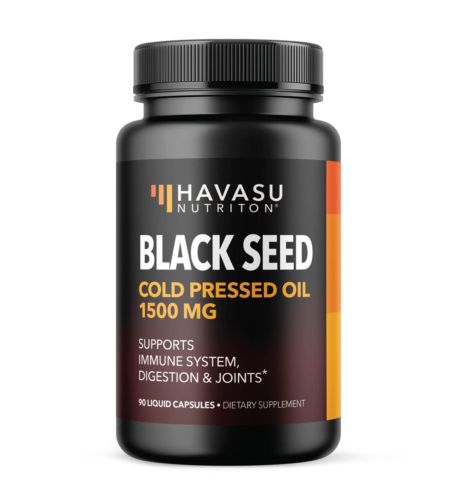 Black Seed Oil Liquid Capsules for Immune & Joint Health - 90 Capsules - Buy Online on GoSupps.com