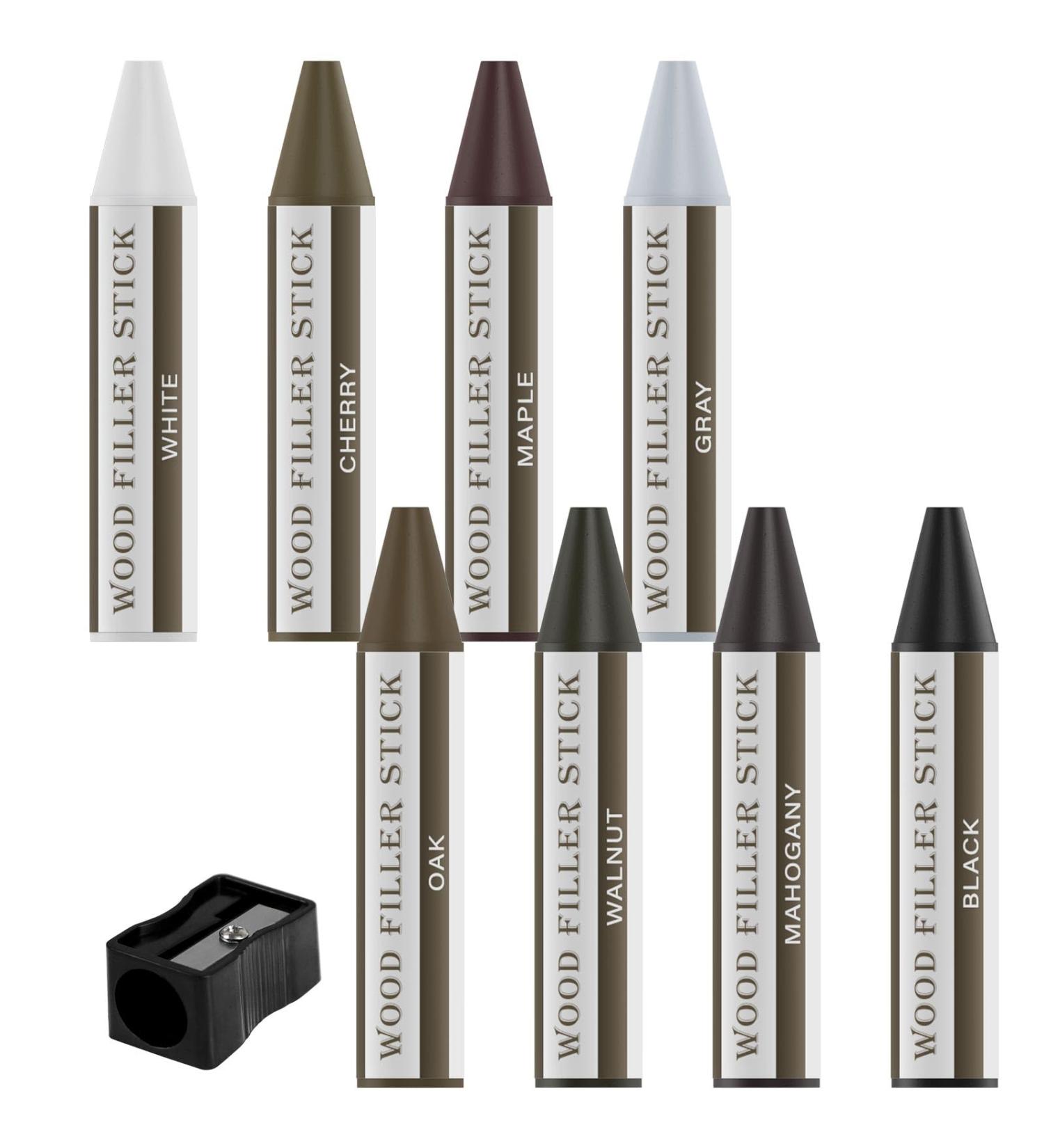 SEISSO Wood Filler Stick - 8 Colors Furniture Crayons for Scratches | Wood Repair Kit for Hardwood Floor Laminate & Furniture - Buy Online on GoSupps.com