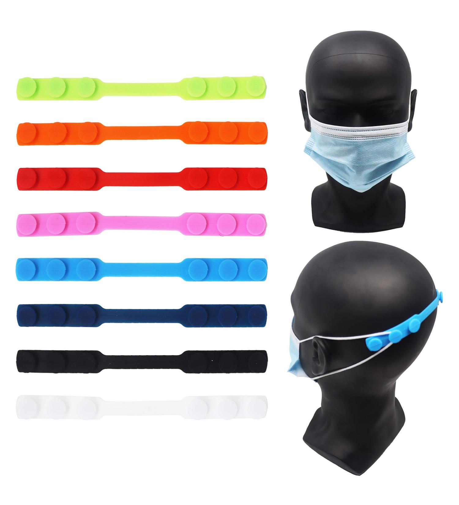Ear Saver Face Mask Extender - Reusable Silicone Clip for All Masks (8 Pack) - Buy Online on GoSupps.com