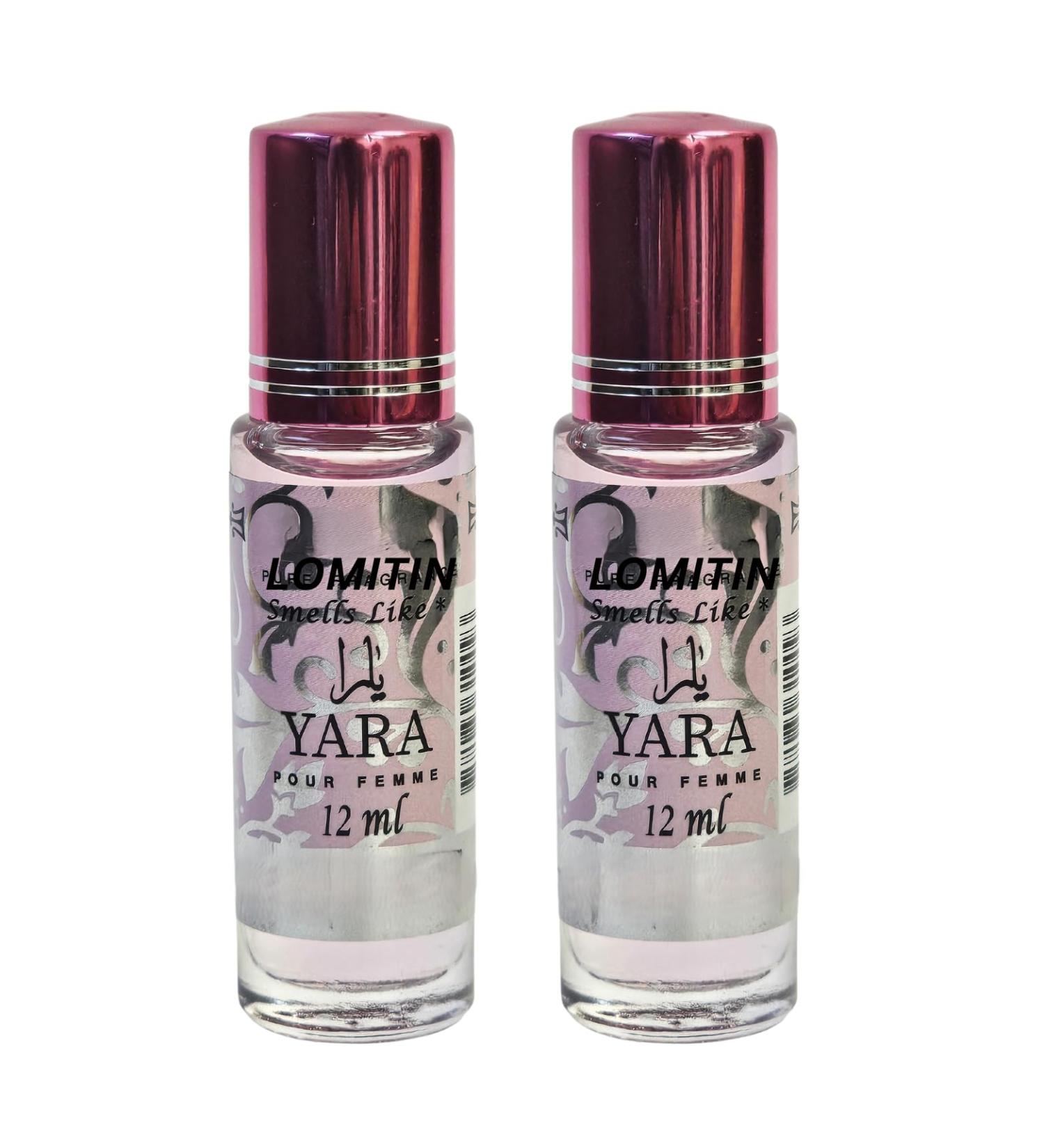 Fragrance Perfume Oils Yara Pour Femme Parfum Roll On Body Oil for Women (12ml) (Pack of 2) - Buy Online on GoSupps.com