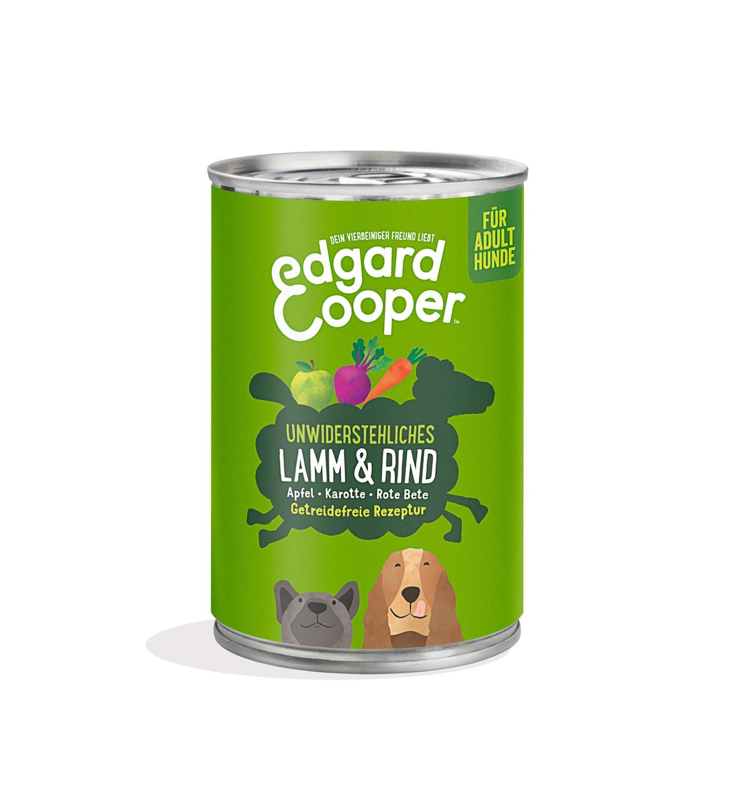 Edgard & Cooper Wet Dog Food Grain-Free Lamb & Beef 400g x 6 | Natural Ingredients & Essential Amino Acids - Buy Online on GoSupps.com