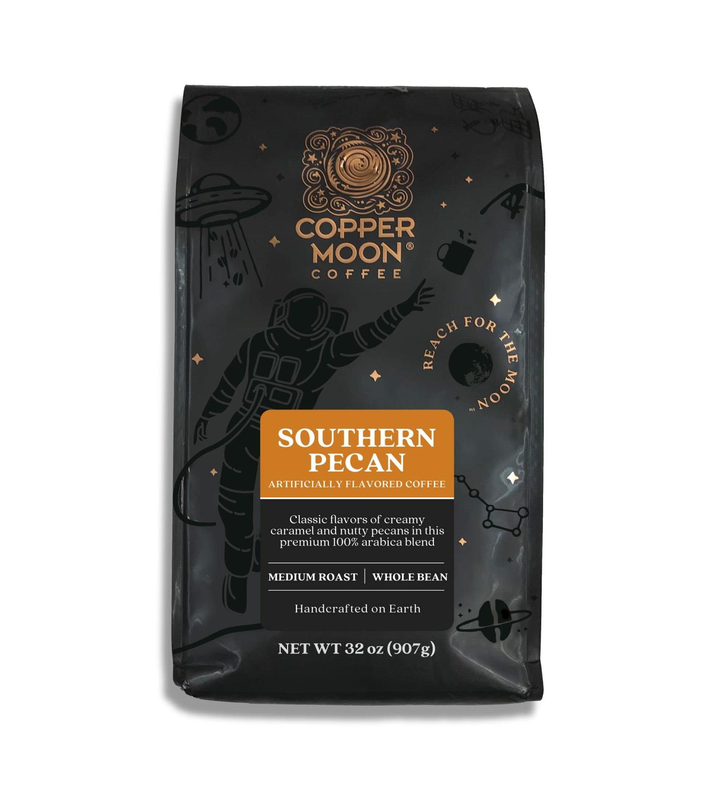 Copper Moon Whole Bean Coffee Southern Pecan Blend - Medium Roast 2 lbs - Buy Online on GoSupps.com