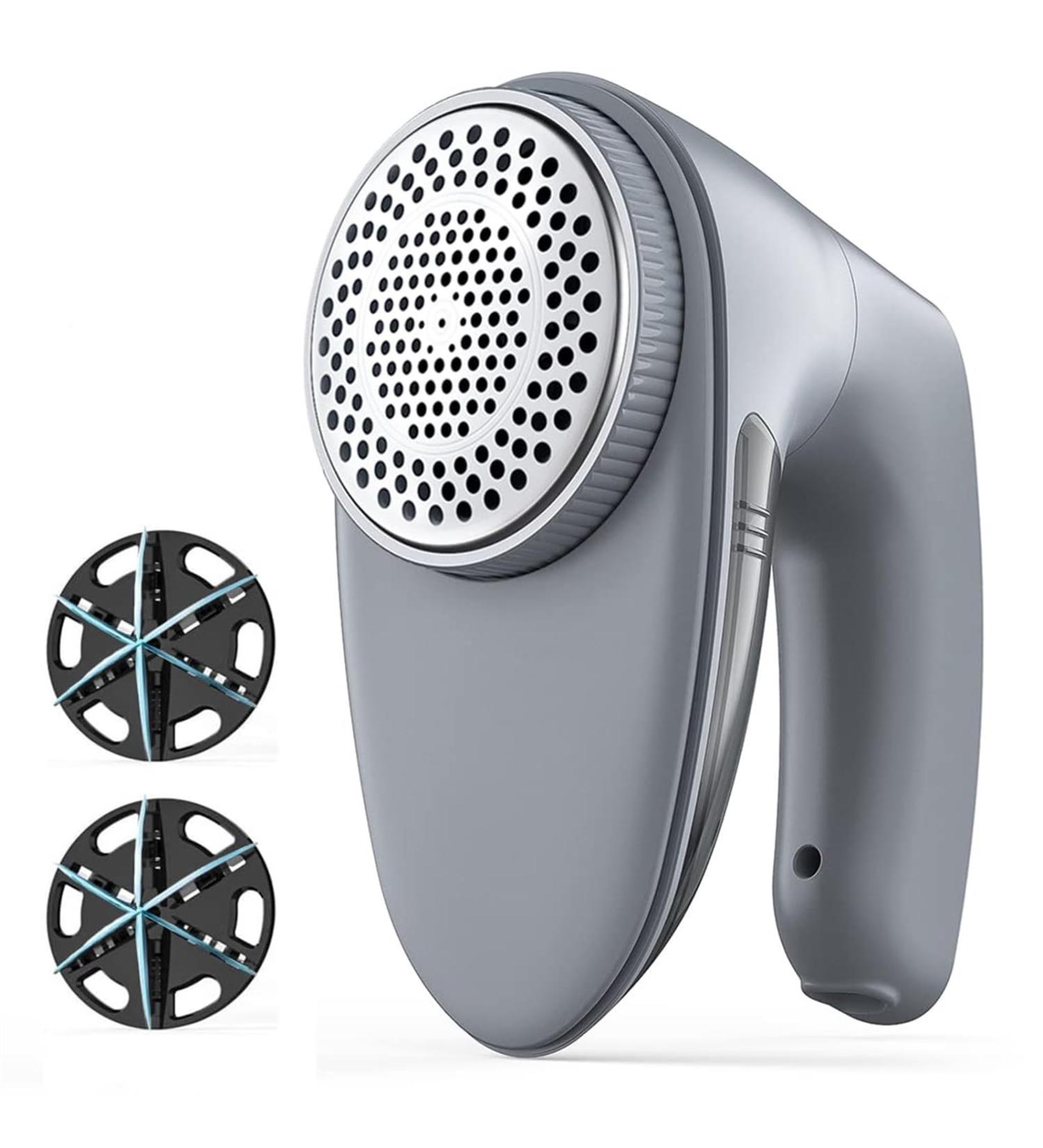 Buy Fabric Shaver Lint Remover Electric Fabric Defuzzer with 4 Protection & 2 Replaceable 6-Leaf Blades in Gray | Best for Sweaters & Pilling Removal - Buy Online on GoSupps.com