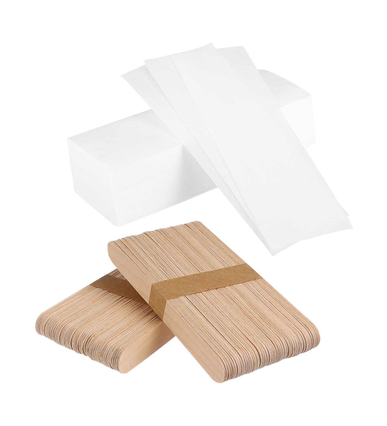 Minkissy 200 STK Wax Paper Strips for Eyebrows | Premium Waxing Sticks & Bars for Tinkering | International Shipping Available - Buy Online on GoSupps.com