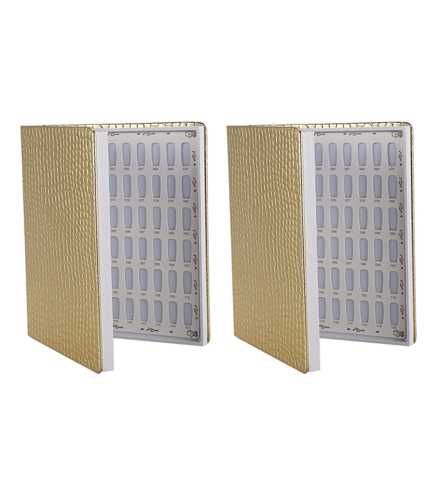 Vadillo 2X 120 Tips Nail Color Art Display Book Nail Polish Color Chart Color Chart Cute Nail Art Chart for Nail Salon Tool - Buy Online on GoSupps.com