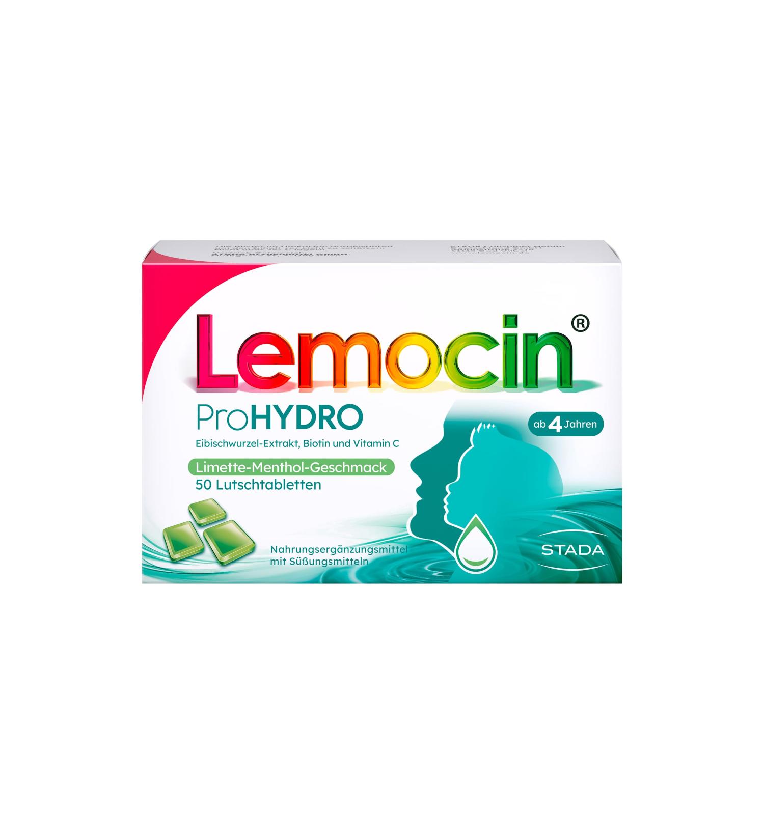 Lemocin Prohydro Limetable Tablets - Menthol Throat Relief for Adults & Kids (4+) | Vitamin C Biotin & Marshmallow Extract - 50 Pieces - Buy Online on GoSupps.com