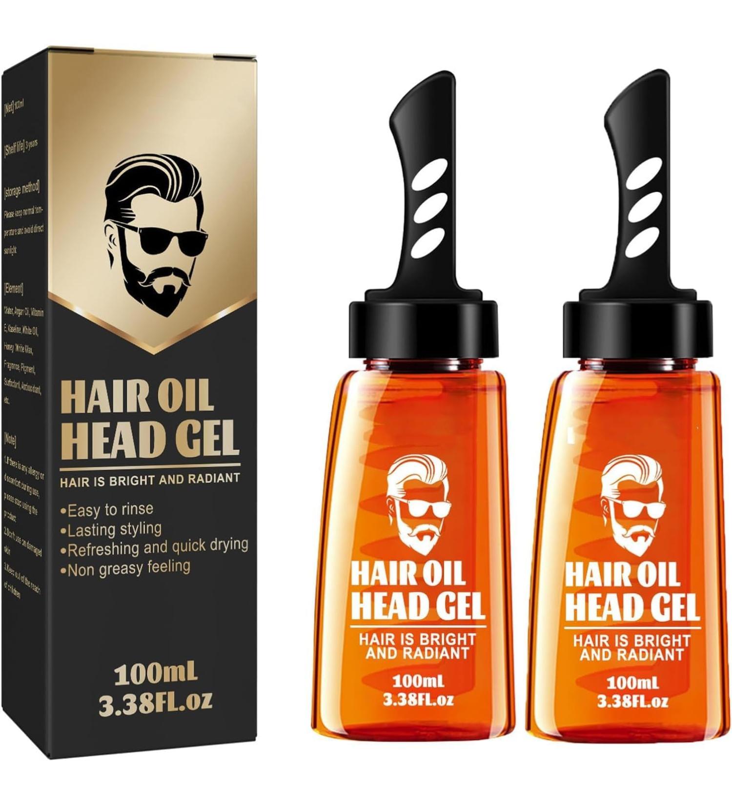 Hair Wax Gel with Comb 2 in 1 Hair Gel with Comb Hair Setting Gel with Dip Comb Men Hair Styling Gel Salon Styling Gel Tool for Men (2PCS) - Buy Online on GoSupps.com
