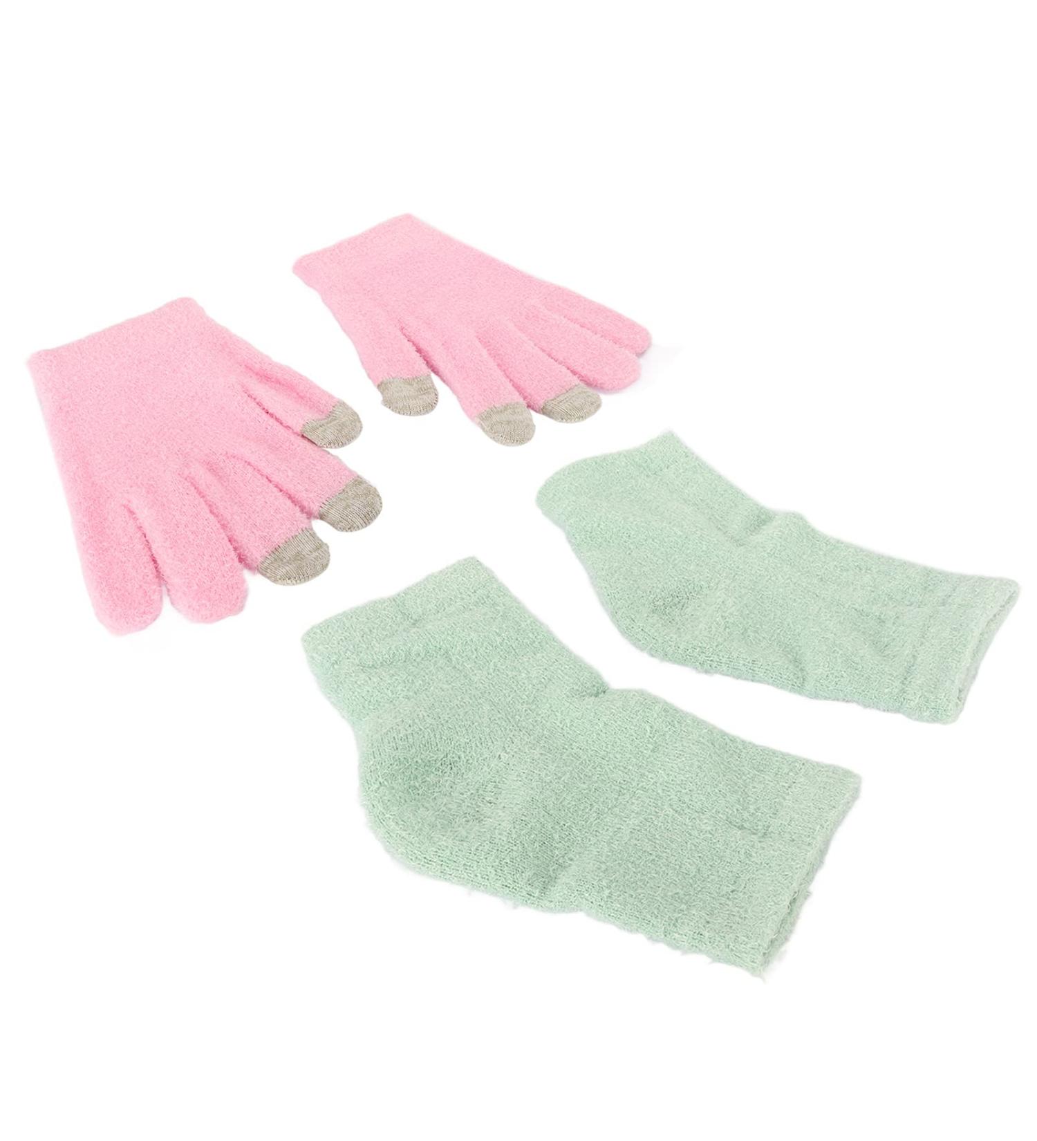 Qukaim Gel Moisturizing Spa Gloves Moisturizing Hand Gloves Pink Gel Touch Screen Gloves Prevent Cracked Skin Green Elbow Cover - Buy Online on GoSupps.com