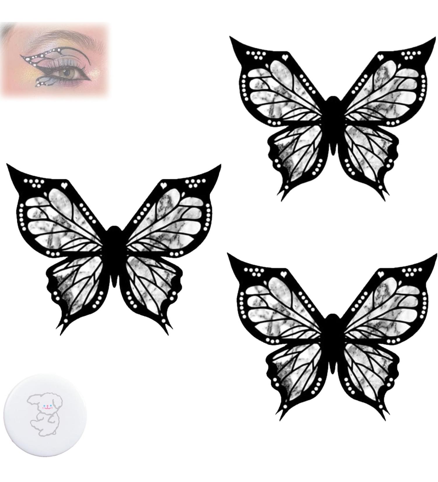 Butterfly Eyeliner Stencil Butterfly Eyeliner Stamp Butterfly Eye Makeup Stencil Butterfly Stencil Eyeliner Tool (3pcs) - Buy Online on GoSupps.com