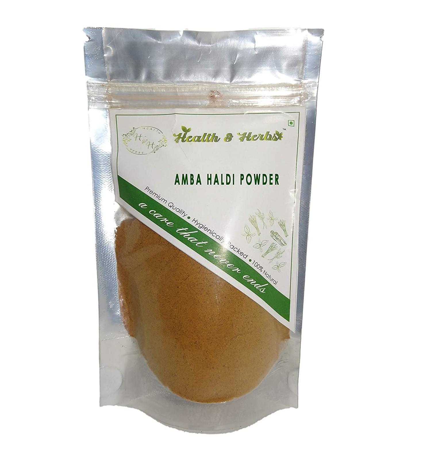Metrol Health & Herbs 100% Pure & Natural Amba Haldi Powder -Wild Turmeric-Jangli Haldi-Curcuma Aromatica-Mango Ginger Powder (400g) - Buy Online on GoSupps.com