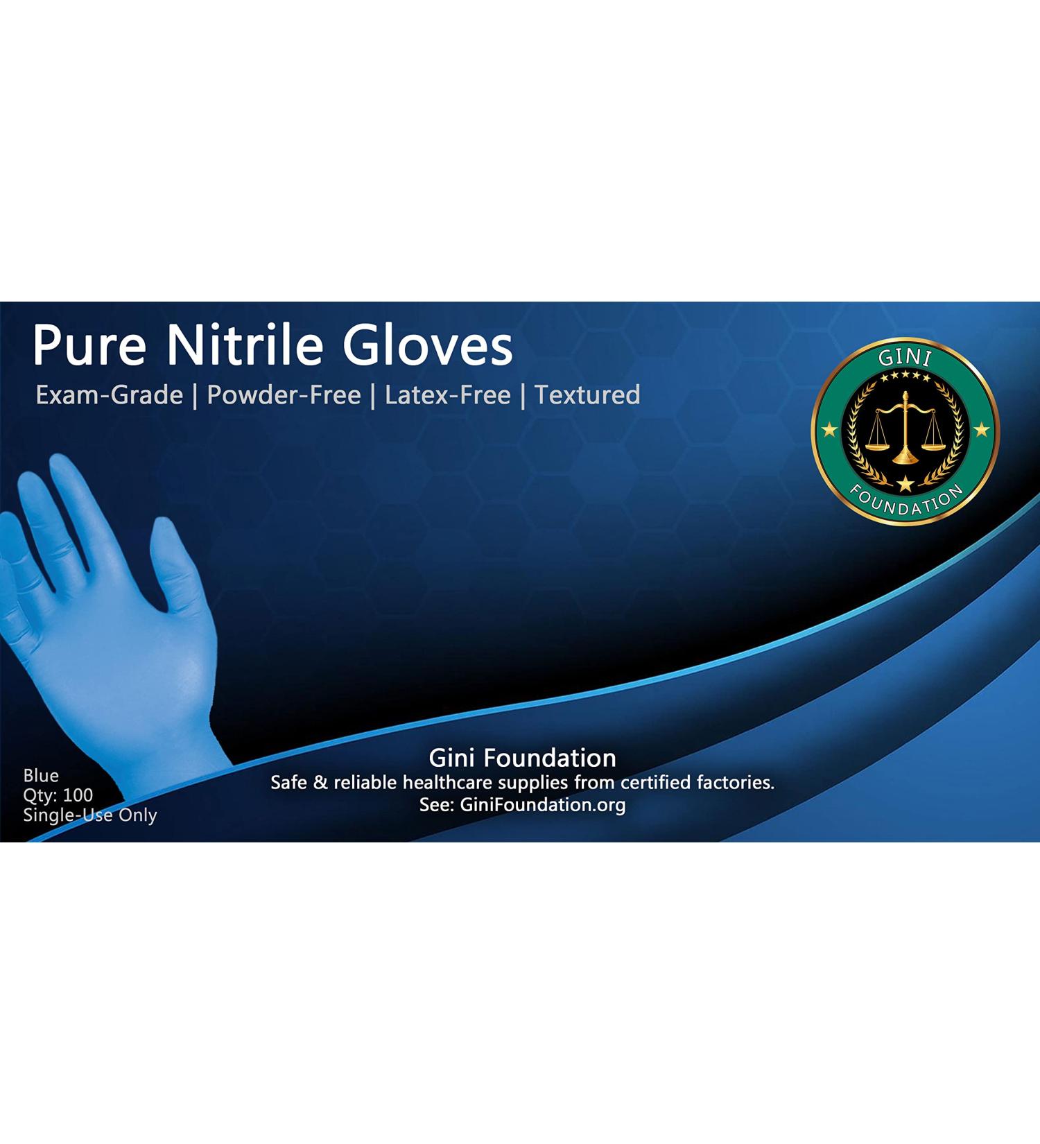 Gini Foundation Nitrile Protective Gloves Medium - Buy Online on GoSupps.com