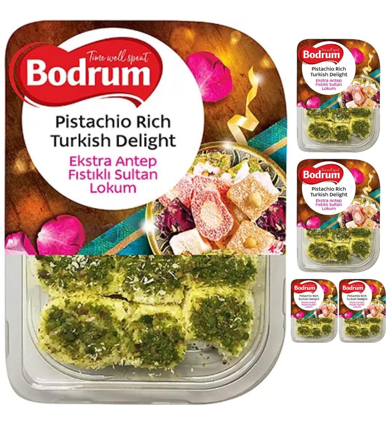 Bodrum Pistachio Rich Sultan Turkish Delight 200 gram x 5 Pieces - Buy Online on GoSupps.com