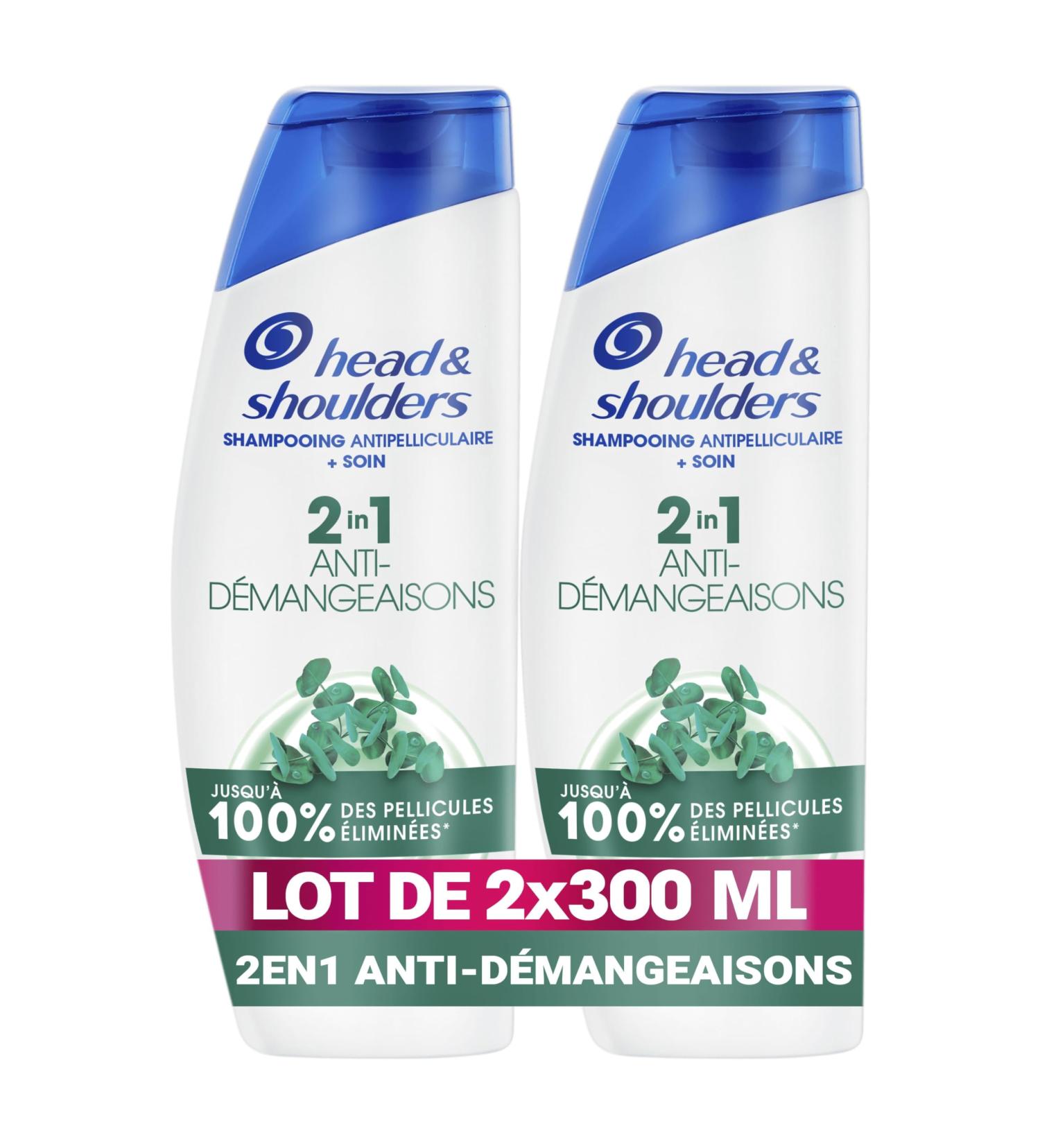 Head & Shoulders Anti-Itch 2 in 1 Anti-Dandruff Shampoo 2x300ml Up to 100% Dandruff Removal Clinically Proven All Hair Types Daily Use Refreshing - Buy Online on GoSupps.com