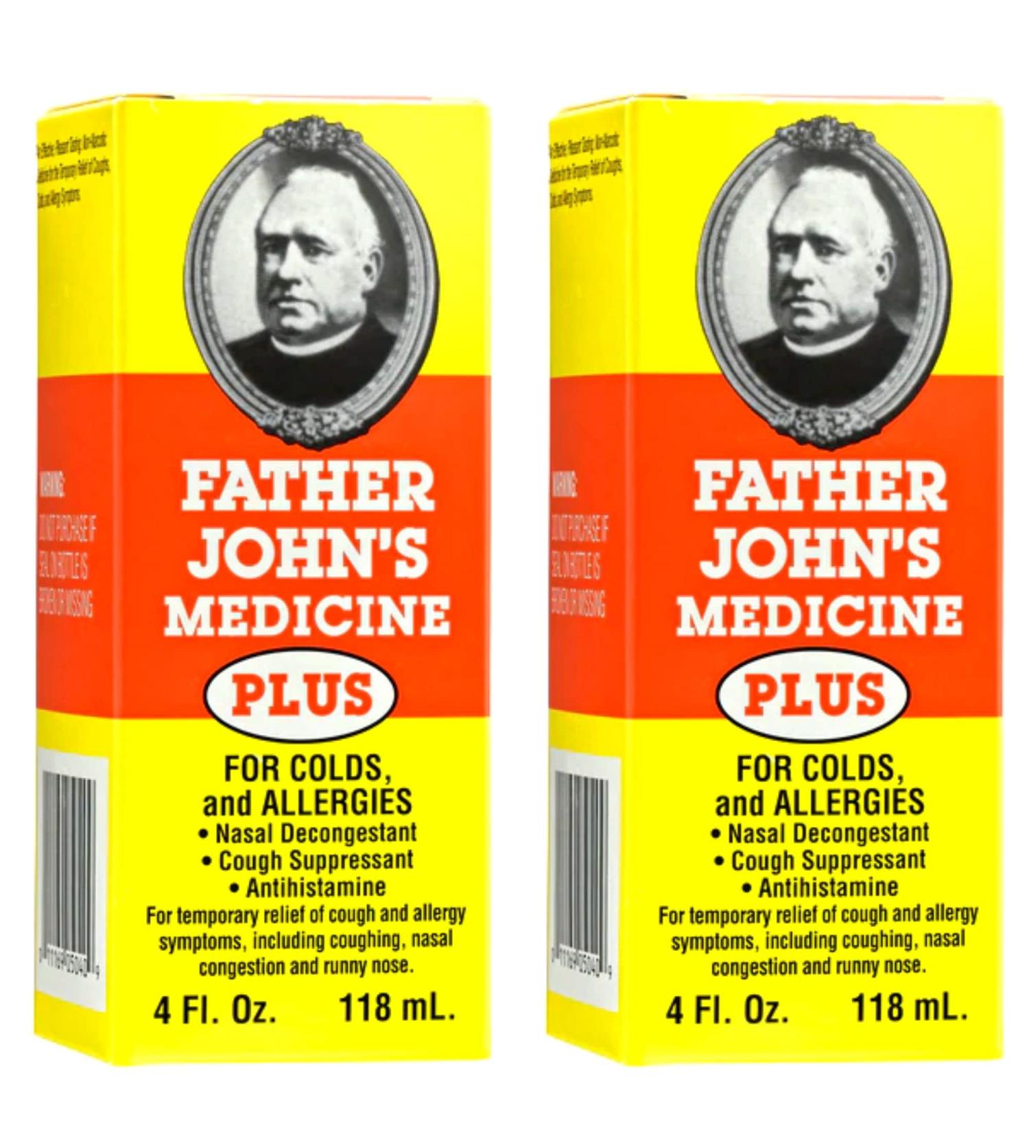 Father John's Medicine Plus Liquid for Colds & Allergies 4 Fl Oz (Pack of 2) - Fast Relief Formula - Buy Online on GoSupps.com