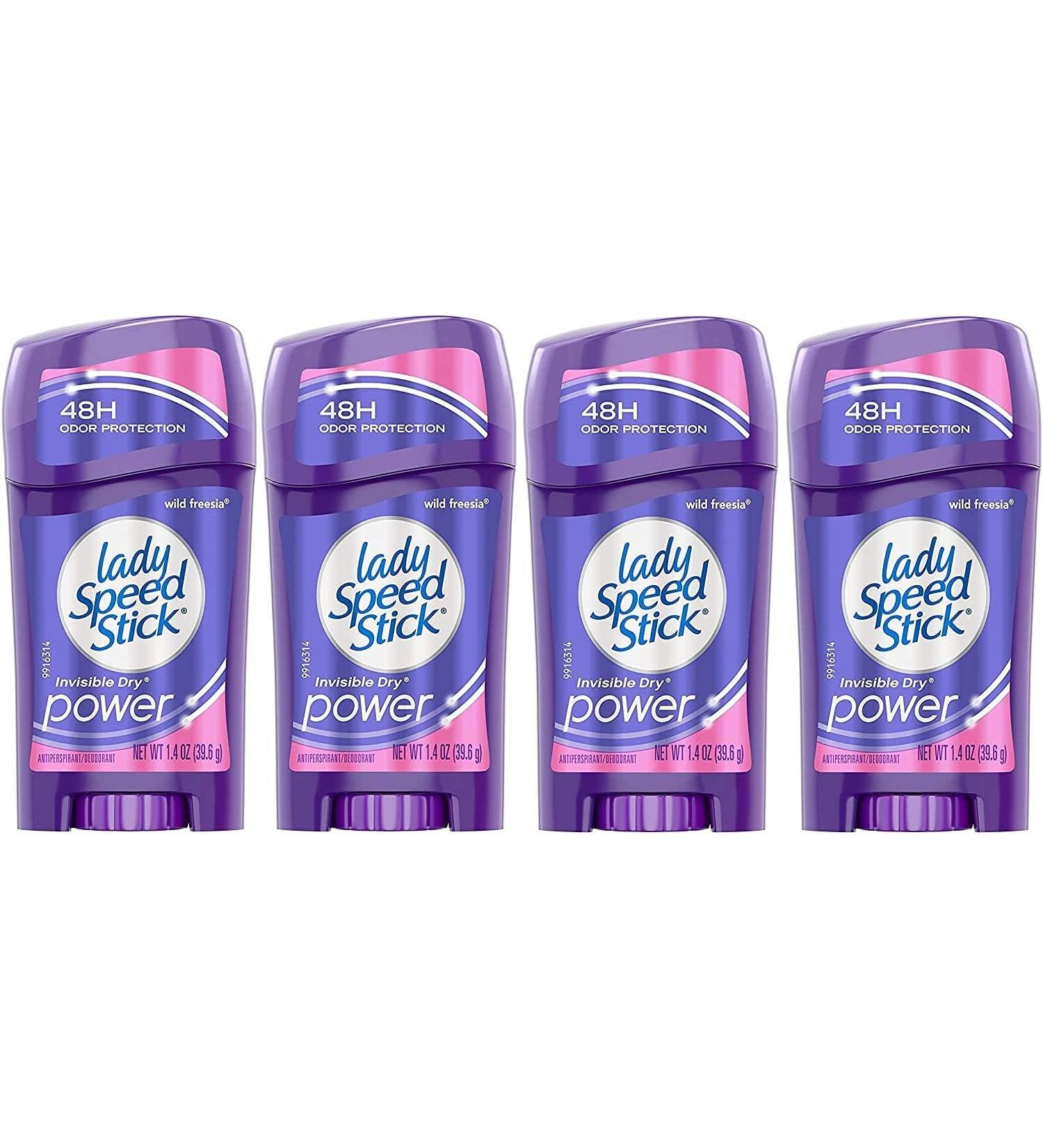 Lady Speed Stick 48HR Antiperspirant Deodorant Gel Fresh Fusion - Pack of 4 (2.30 oz each) - Long-Lasting Protection Perfect for All Skin Types - Buy Online on GoSupps.com