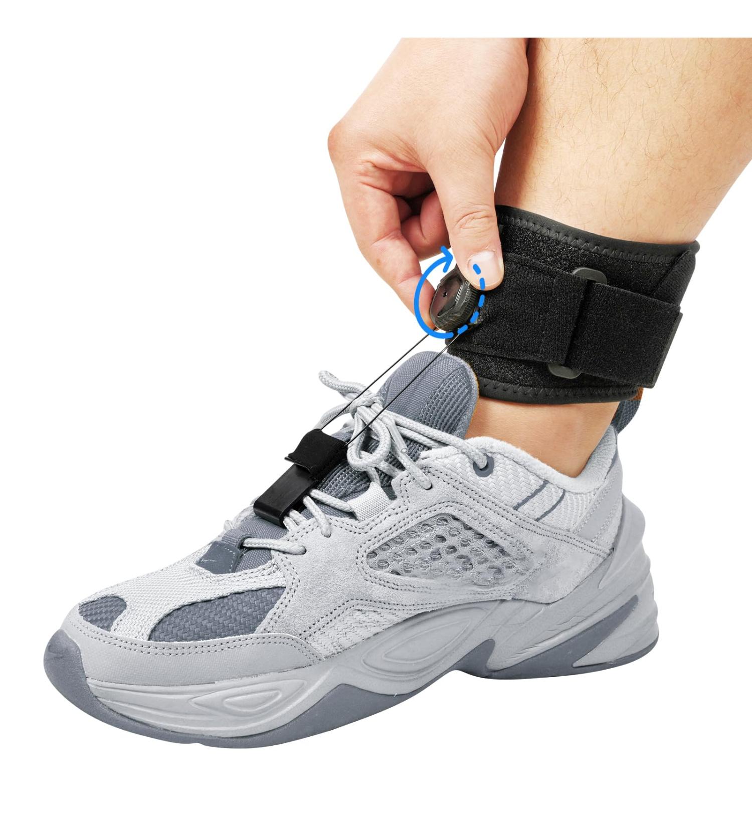 Buy Drop Foot Brace - Reel-Adjust AFO for Walking Ankle Support for Plantar Fasciitis & Tendonitis - Unisex - Buy Online on GoSupps.com