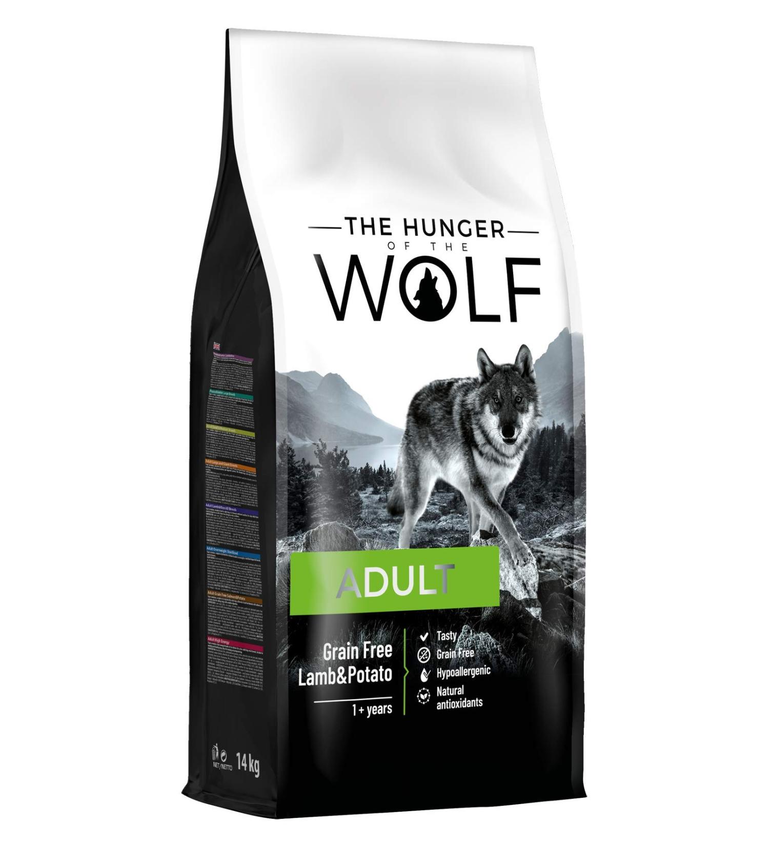 Buy The Hunger of the Wolf Grain-Free Dog Food for All Breeds - Adult Lamb & Potatoes 14 kg - Healthy Dry Food for Dogs - Buy Online on GoSupps.com