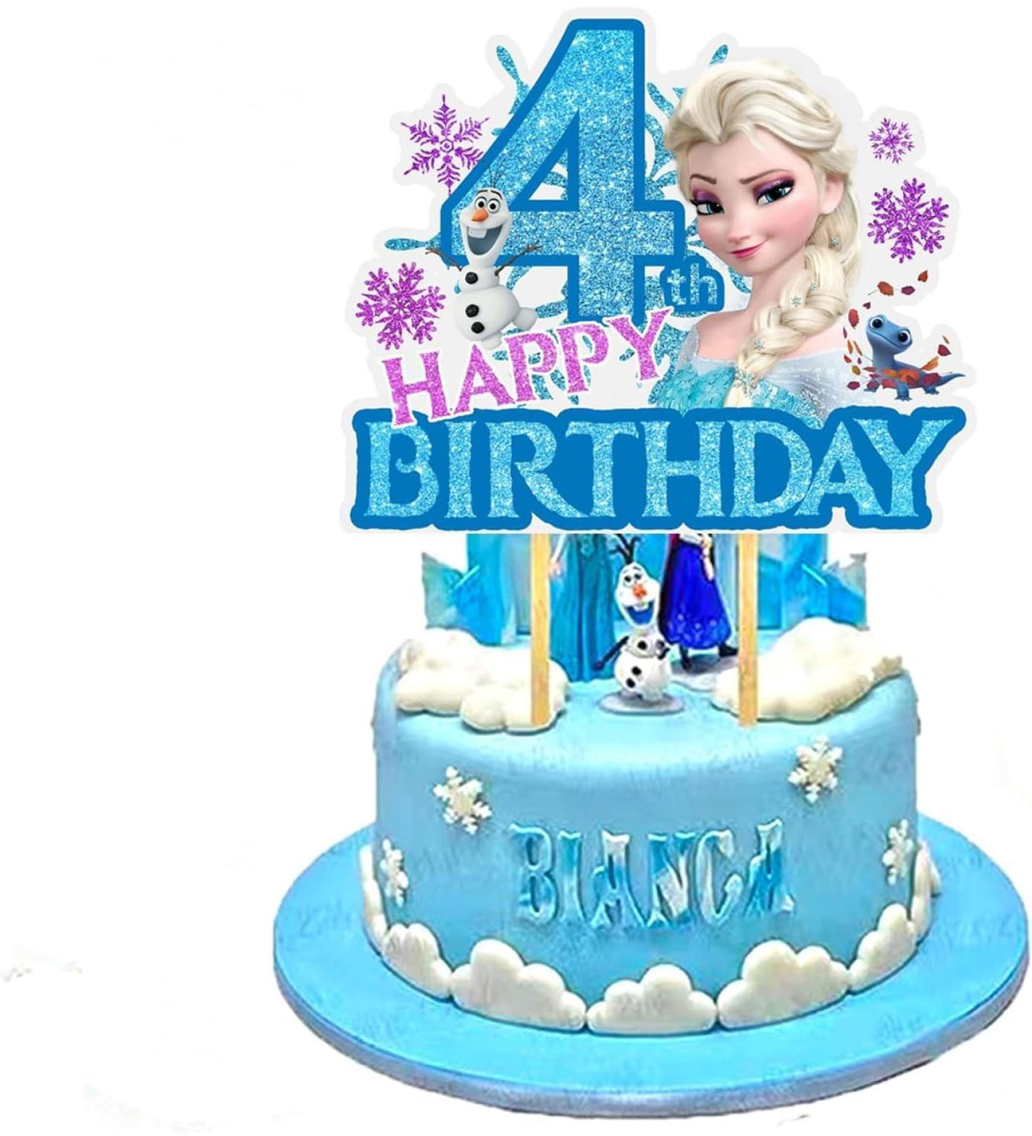 Cartoon Cake Toppers Happy Birthday Cake Topper 3 Number Cake Topper Cartoon Birthday Cake Topper Birthday Cake Topper Birthday Party (Blue 4) - Buy Online on GoSupps.com