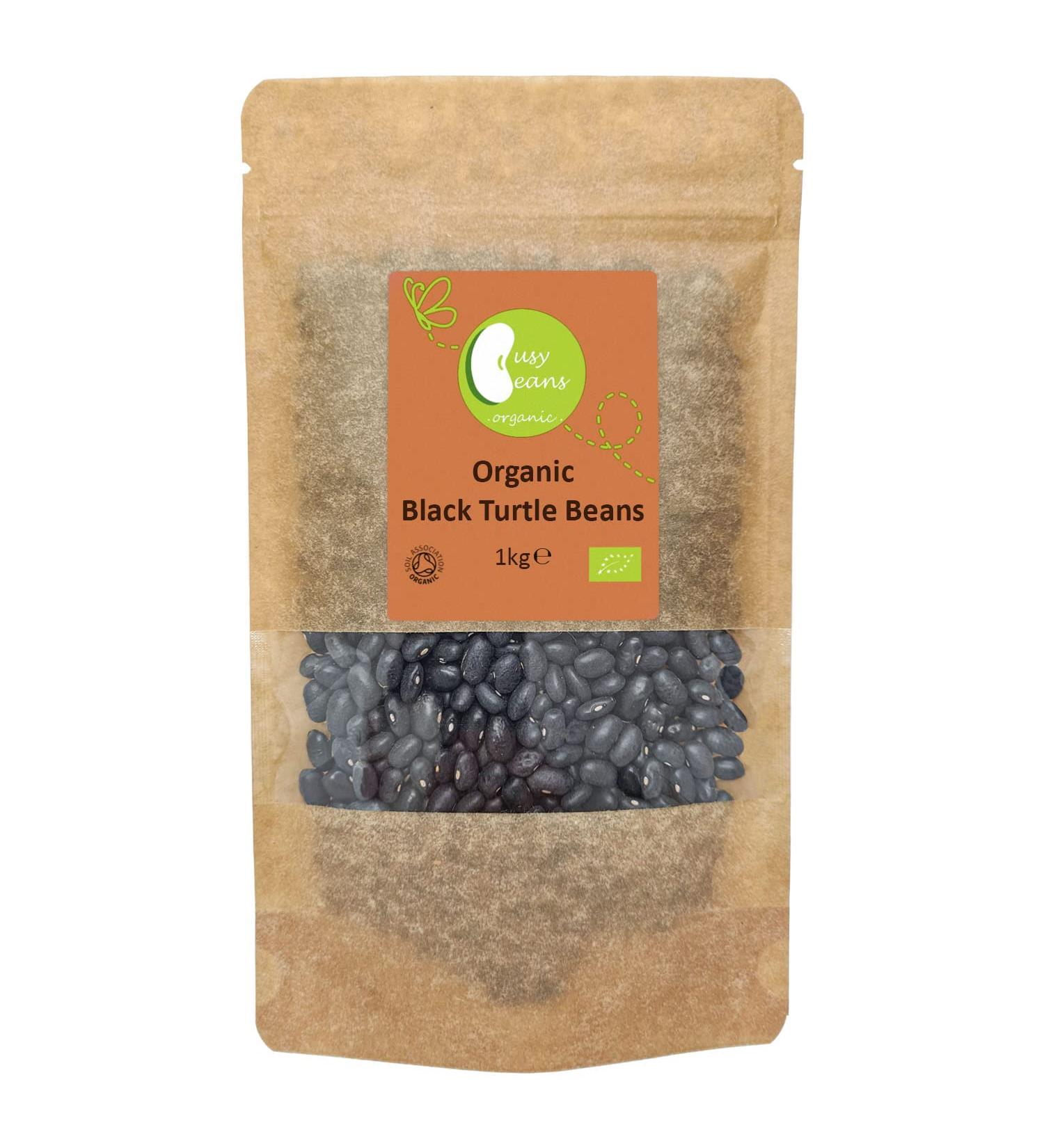 Busy Beans Organic Black Turtle Beans - Certified Organic (1kg) - Buy Online on GoSupps.com