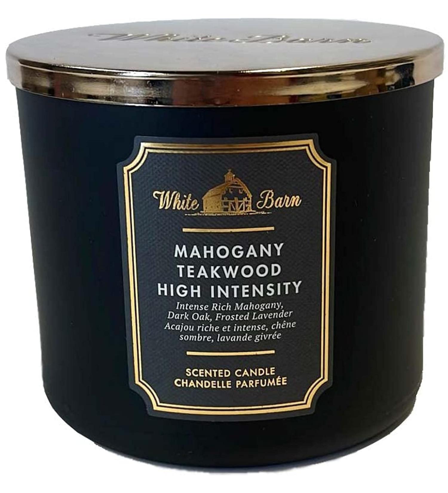 Buy White Barn 3-Wick Scented Candle - Mahogany Teakwood | Essential Oils | Bath & Body Works | International Shipping - Buy Online on GoSupps.com