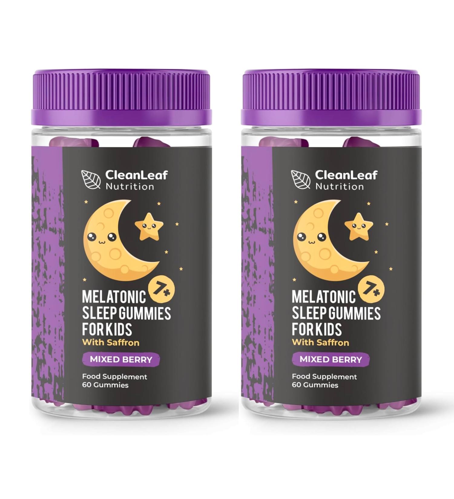 Twin Pack Natural Sleep Support Gummies for Kids - Melatonic Formula for Restful Nights Childrens Sleep Gummies Promoting Natural Melatonin Production Promotes Healthy Sleep Patterns 60 Count - Buy Online on GoSupps.com