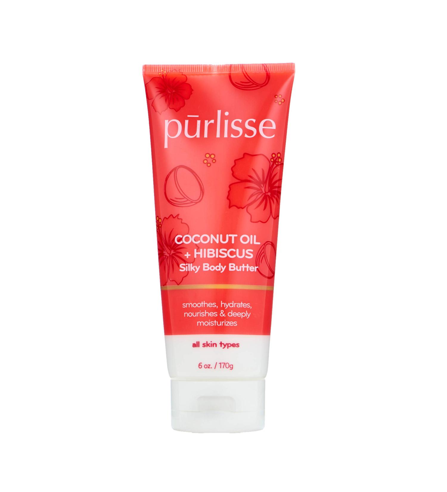 Buy purlisse Coconut Oil Coffee + Hibiscus Body Butter - Cruelty-Free Paraben & Sulfate-Free Nourishes Sensitive Skin - 6oz International Shipping Available - Buy Online on GoSupps.com