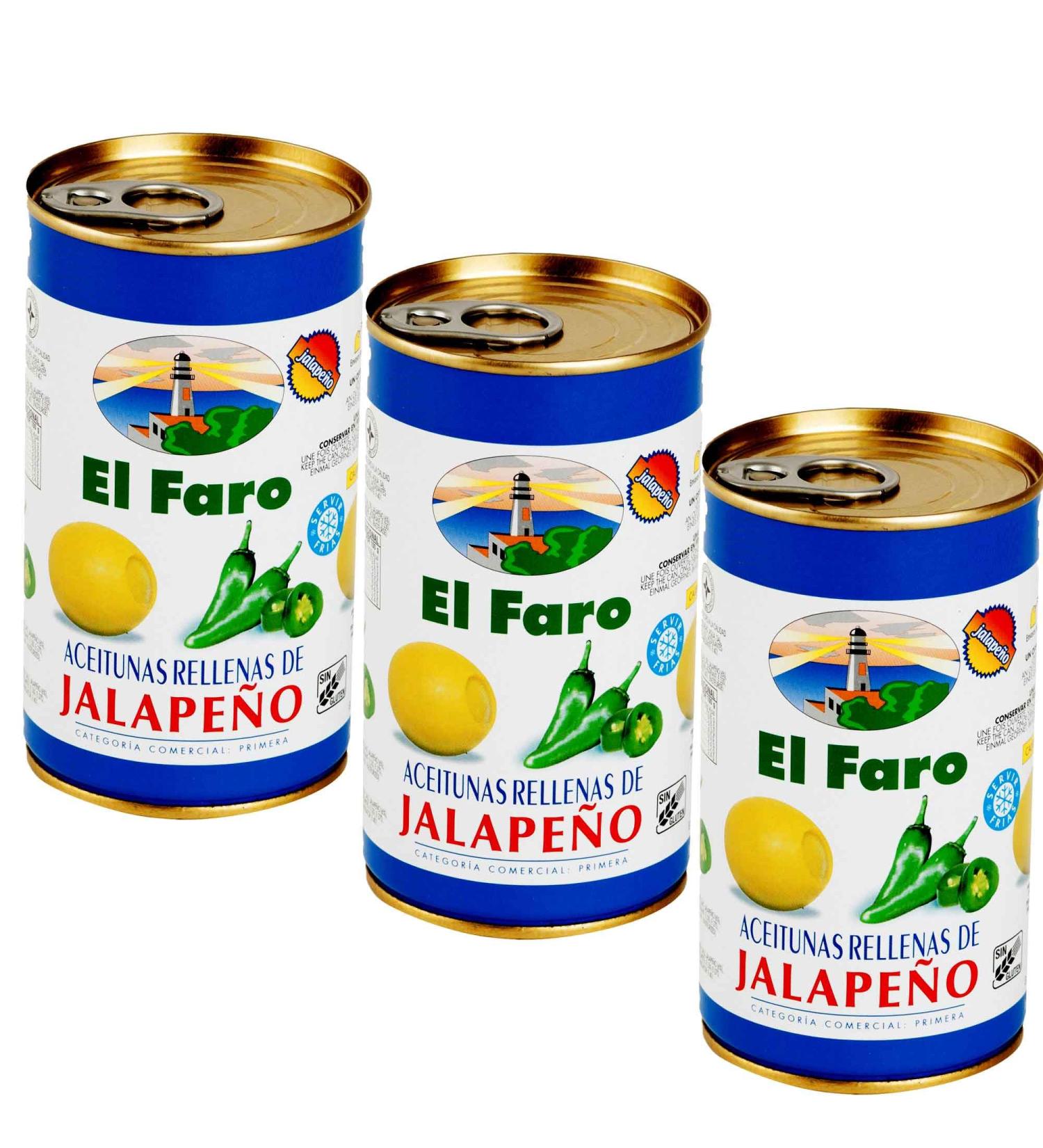 3 x Green Manzanilla Olives Filled with Jalape o Pepper 350g - Buy Online on GoSupps.com