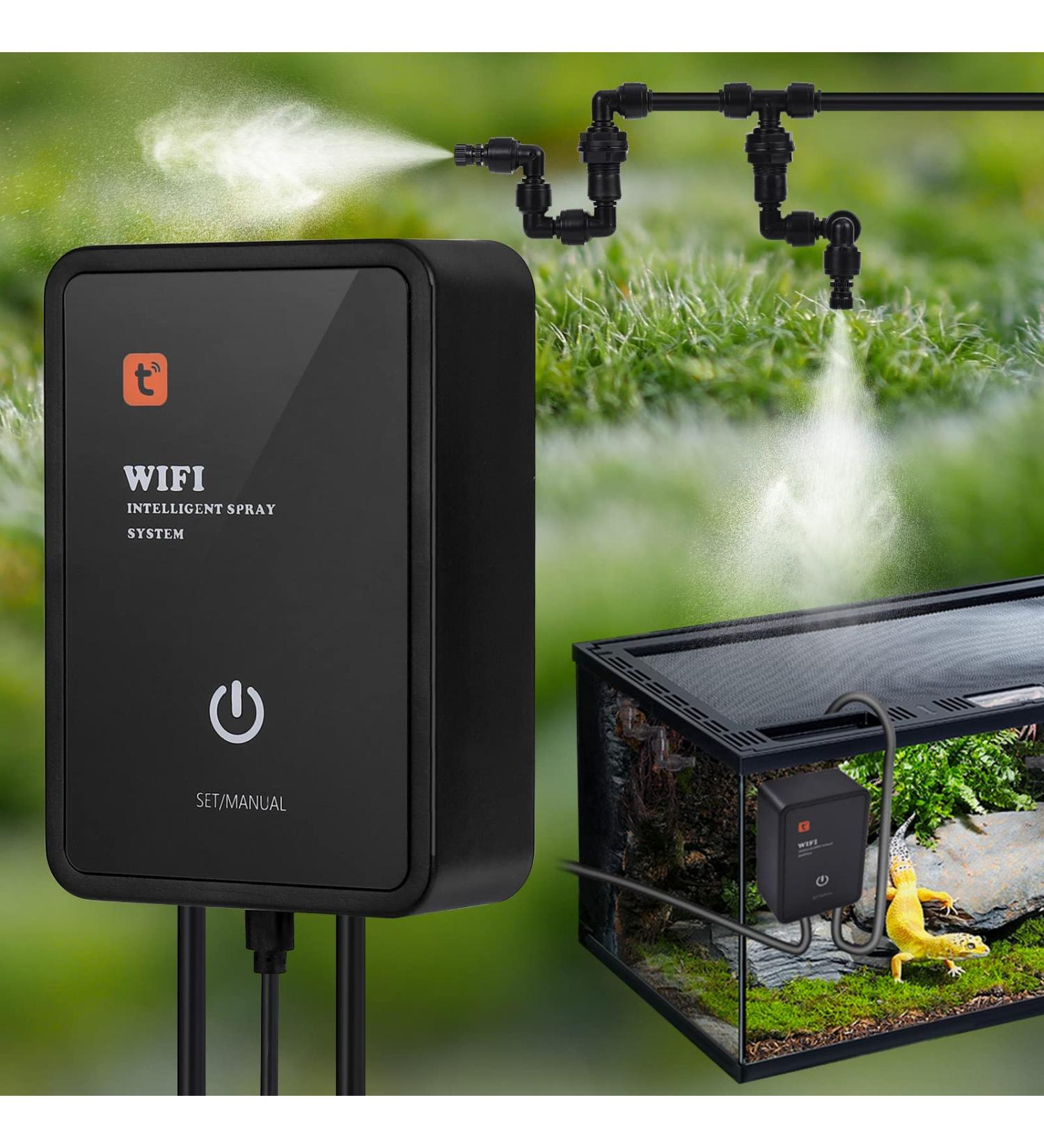 Reptile Air Humidifier - Dasalles Shine Foggy System with 360 Adjustable Nozzles for Terrariums | Ideal for Reptiles Amphibians and Rainforest Plants - Buy Online on GoSupps.com